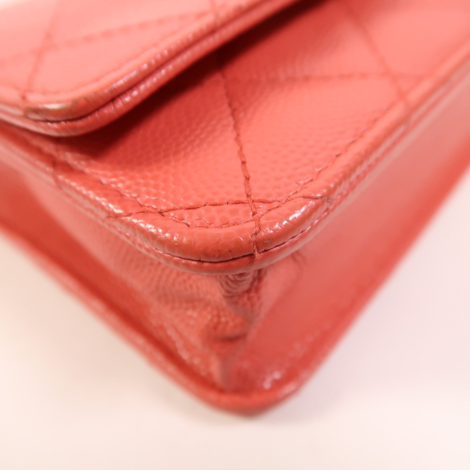 CHANEL 牛皮皮革WOC Wallet On Chain銀扣鏈帶肩背袋