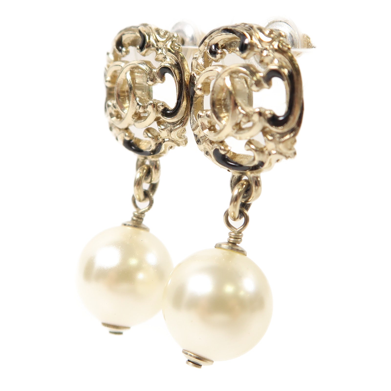 CHANEL 金屬Earrings耳環金色