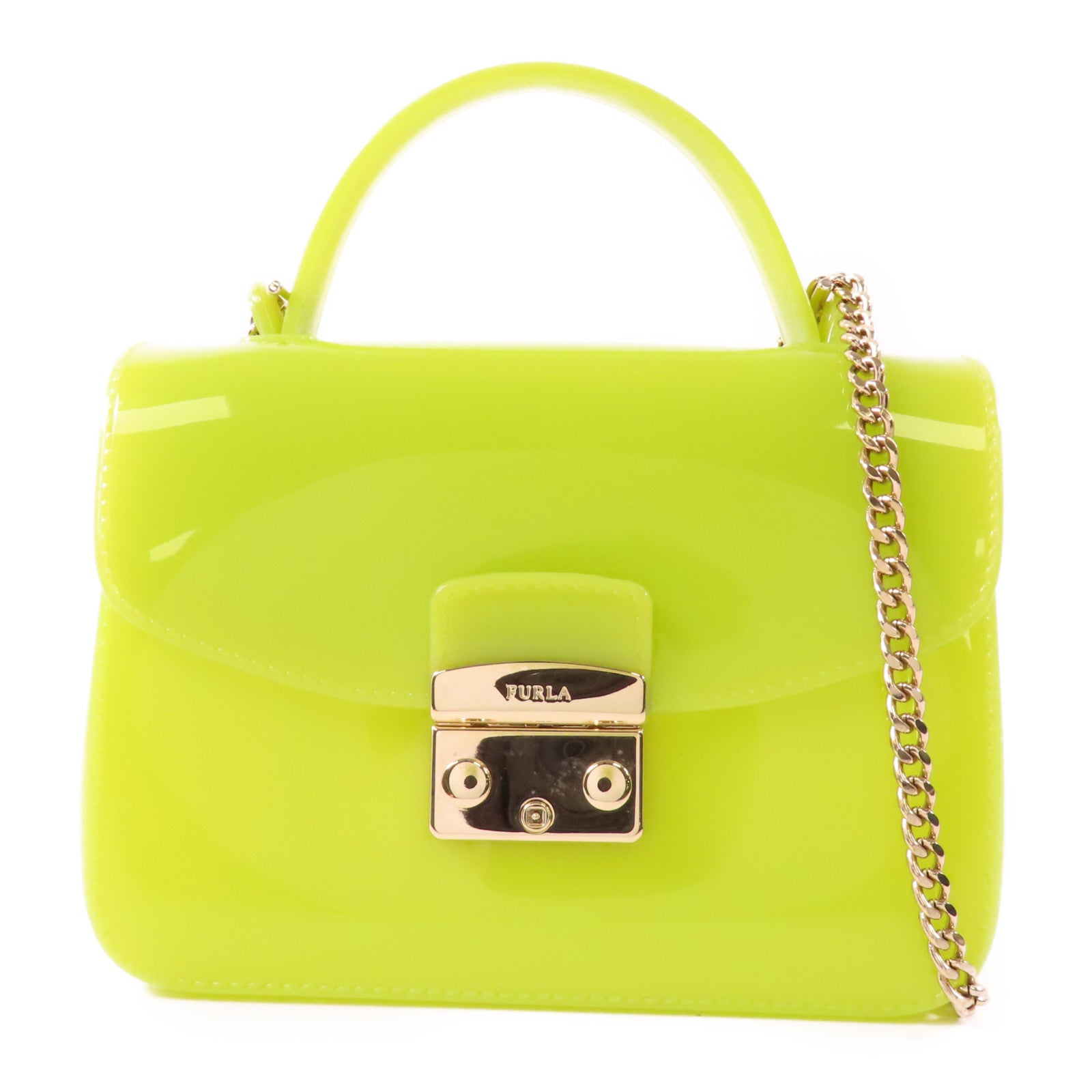 Furla PVC 2 Way Shoulder Bag金扣手挽肩背兩用袋
