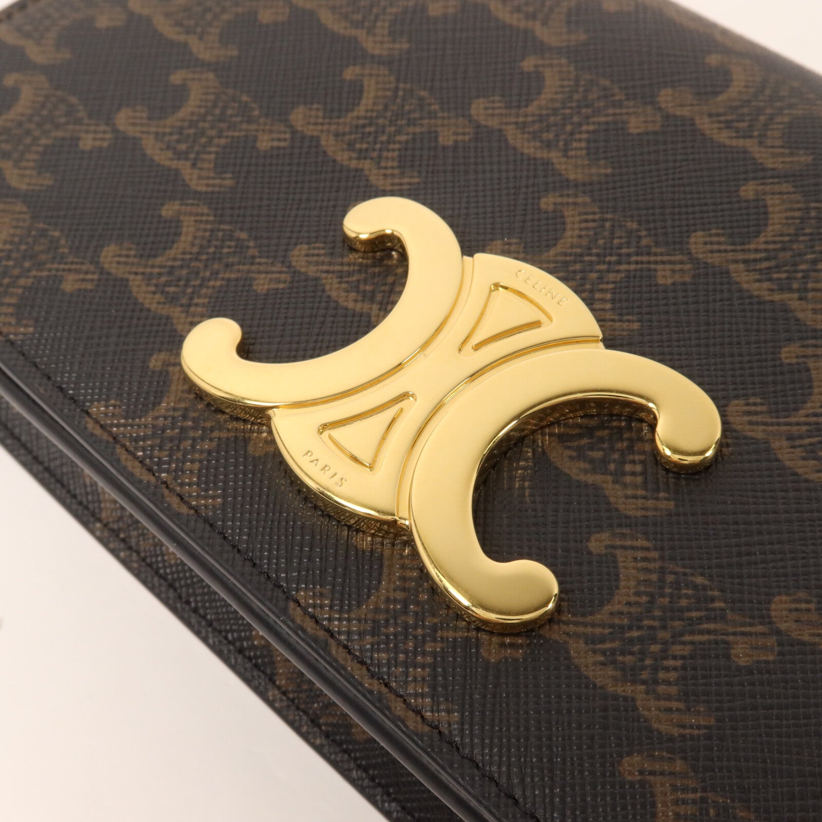 CELINE 塗層帆布Multi Pochette鏈帶手挽肩背兩用袋