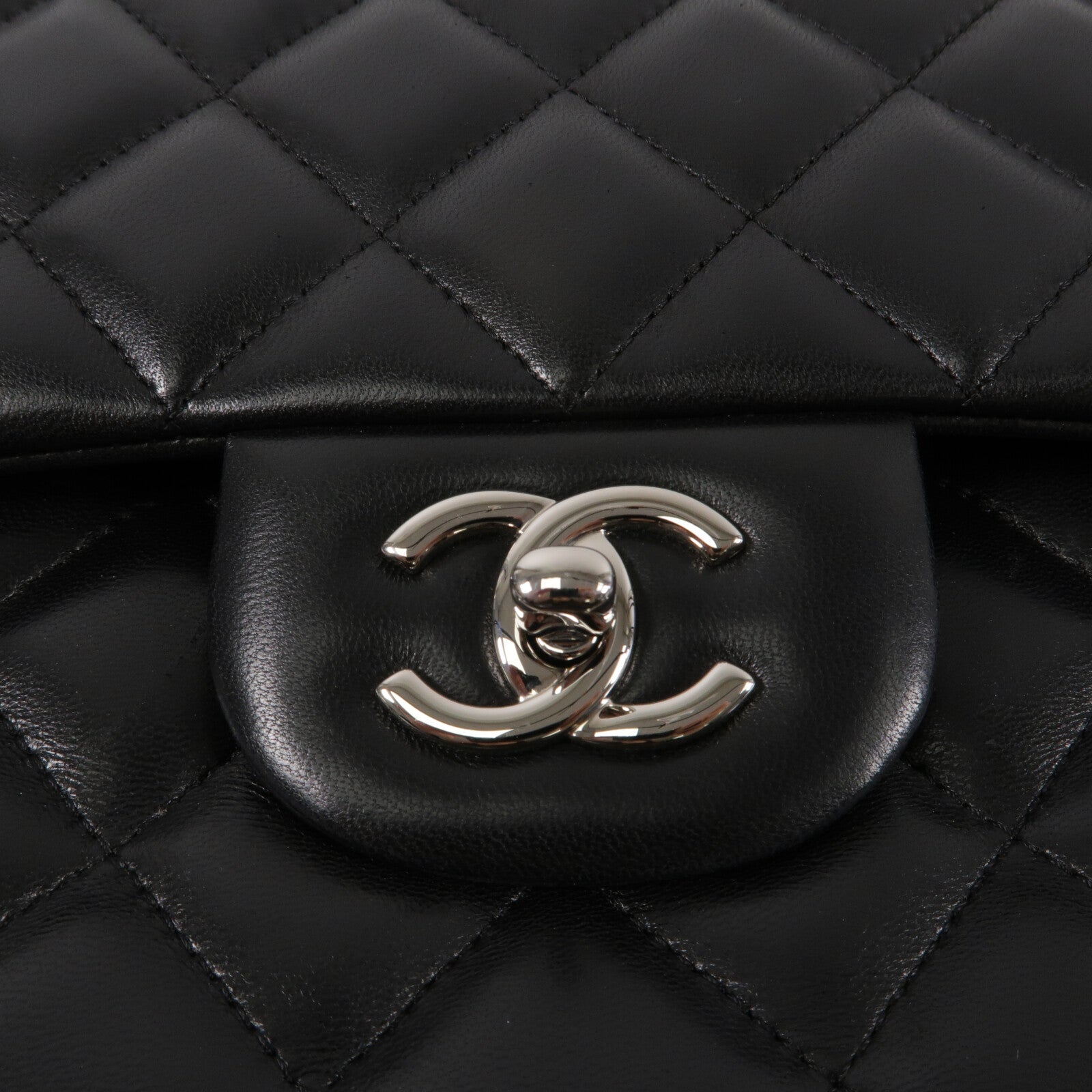 CHANEL 羊皮皮革Large Classic鏈帶肩背袋