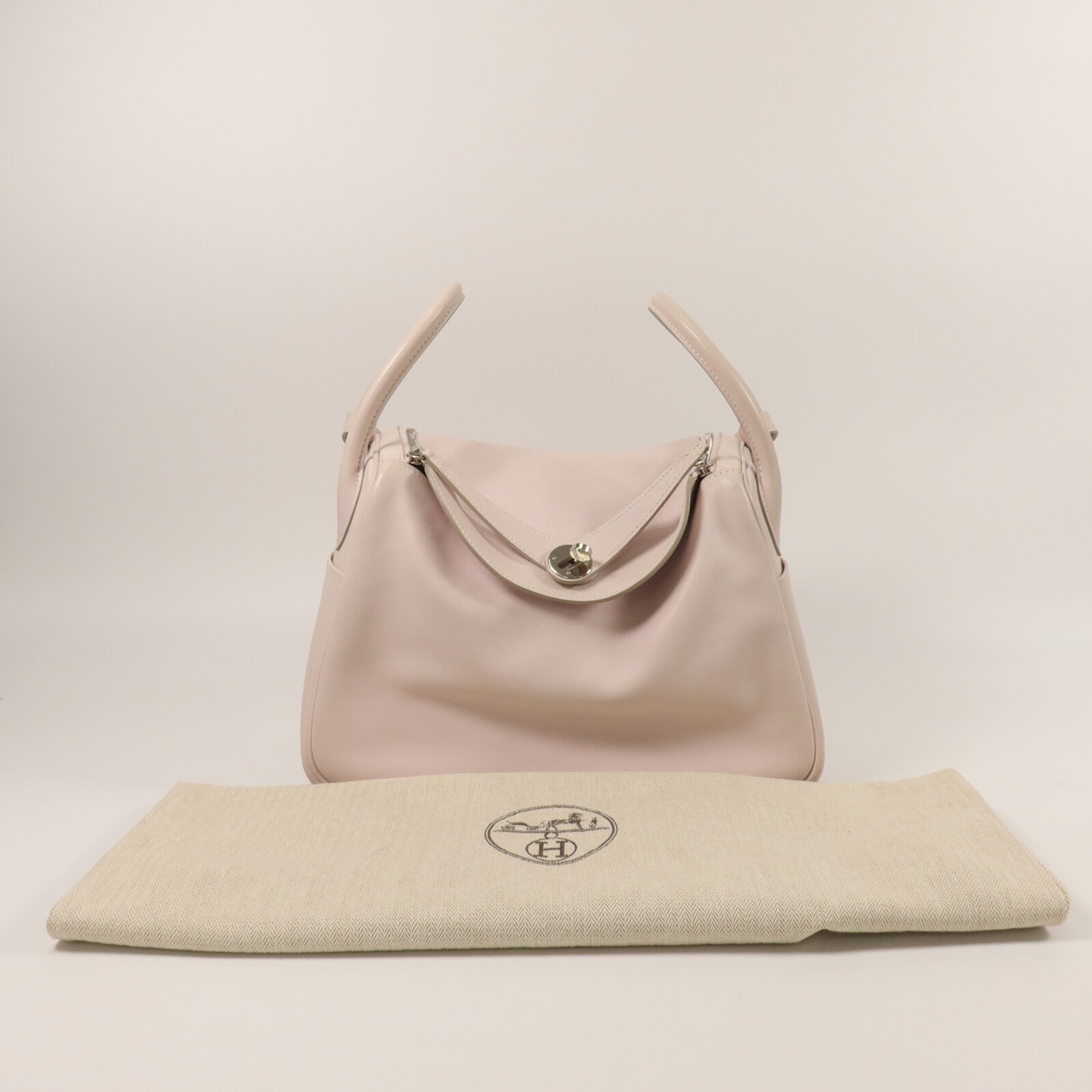 HERMES Swift皮革Lindy 30手挽肩背兩用袋Rose Dragee