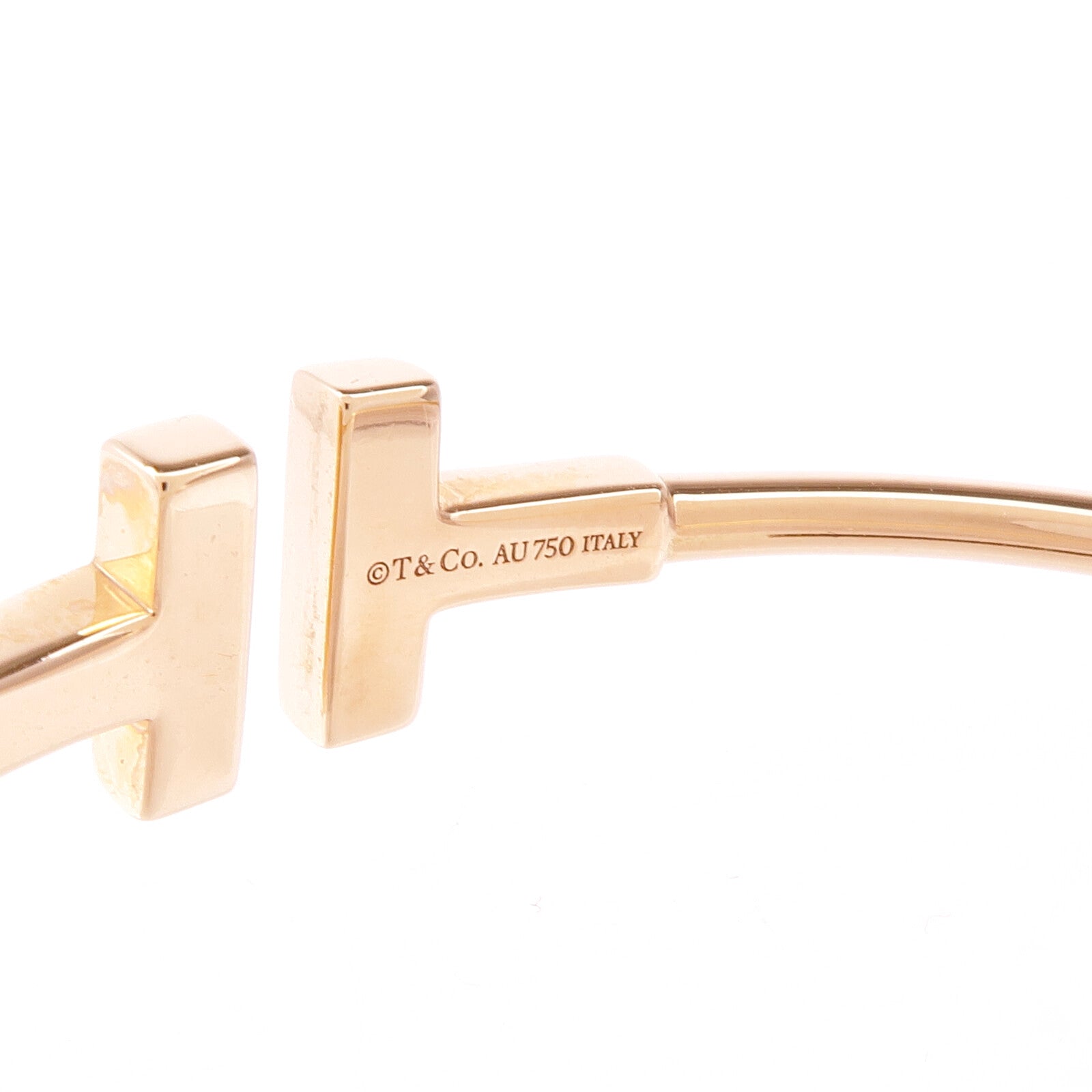 TIFFANY＆CO 18K玫瑰金T Wire Diamond Bracelet鑽石手鐲