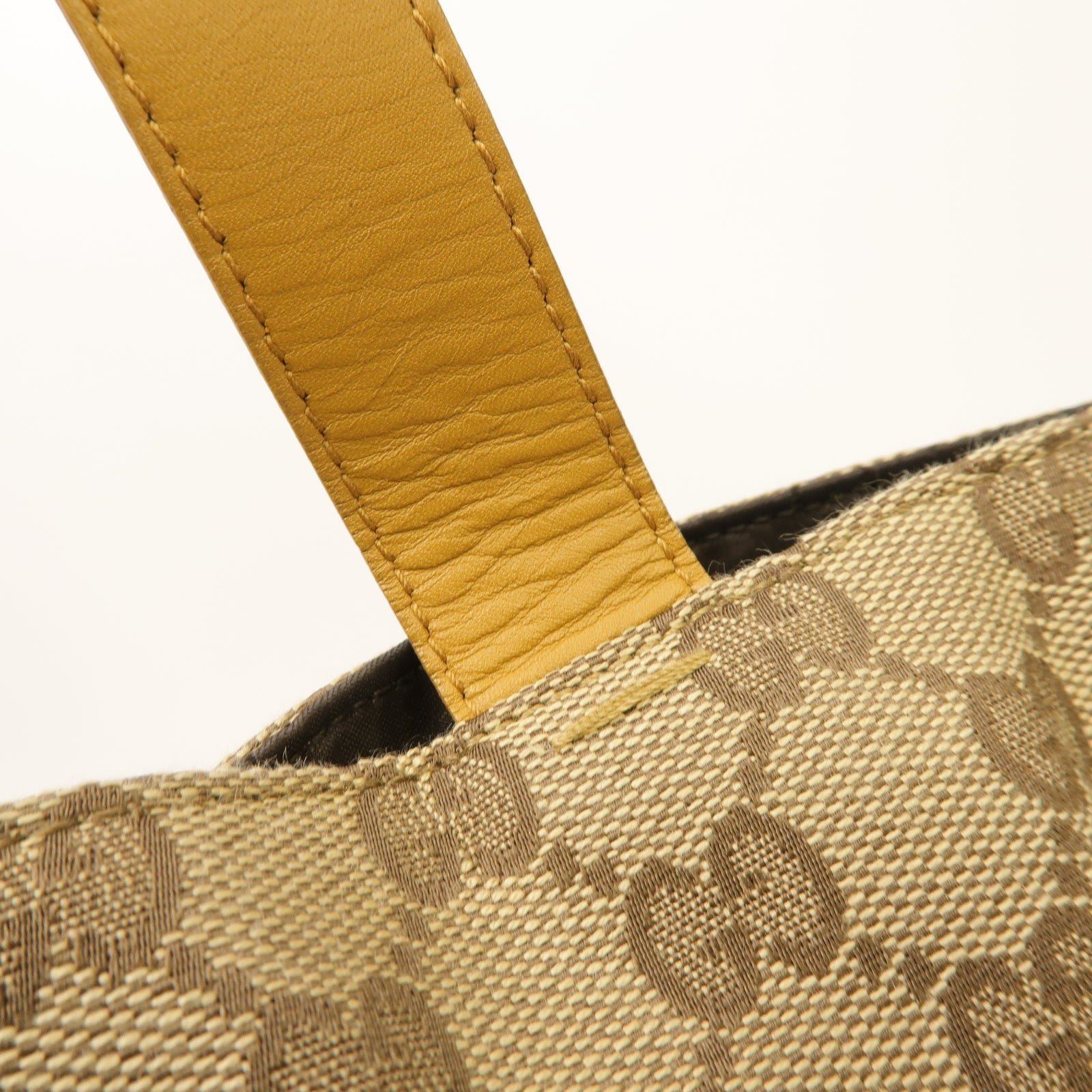 GUCCI 帆布Shoulder Tote Bag金扣肩背袋啡色