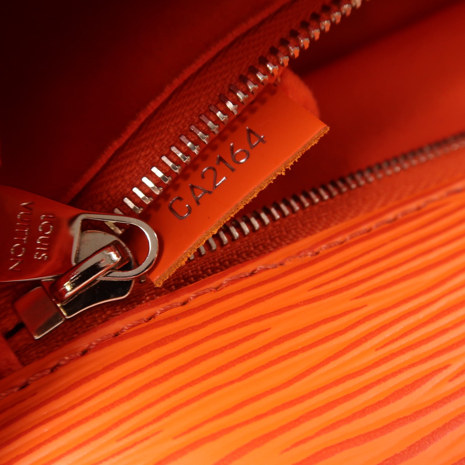 LOUIS VUITTON Epi Marly BB銀扣手挽肩背兩用袋橙色
