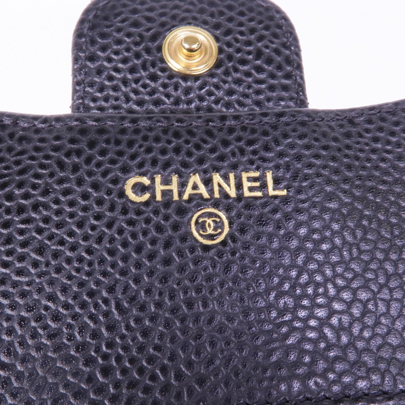CHANEL 牛皮皮革Wallet金扣錢包