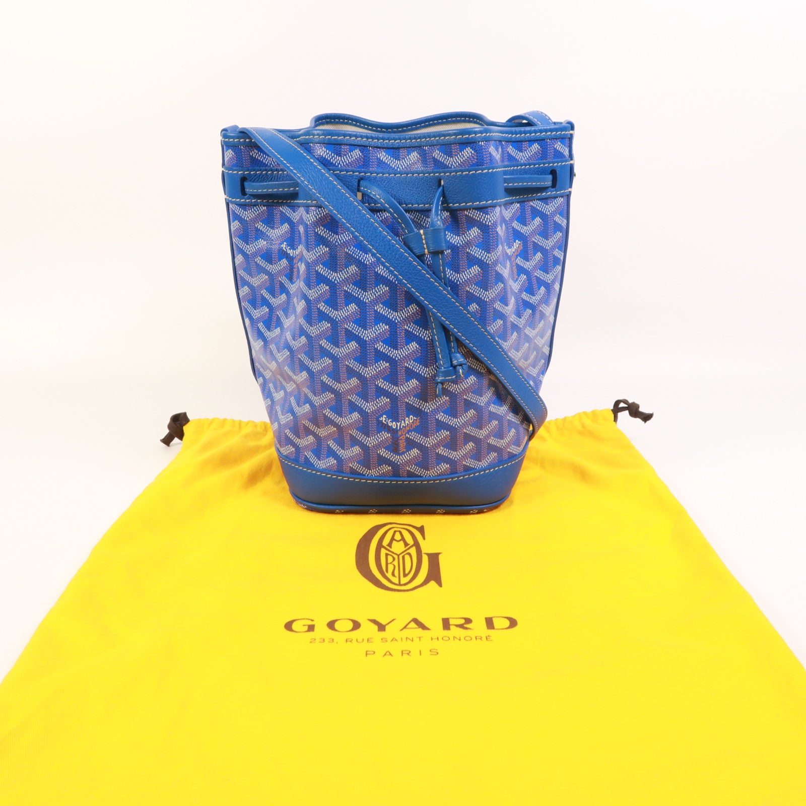 GOYARD 塗層帆布Petit Flot Bucket銀扣肩背袋