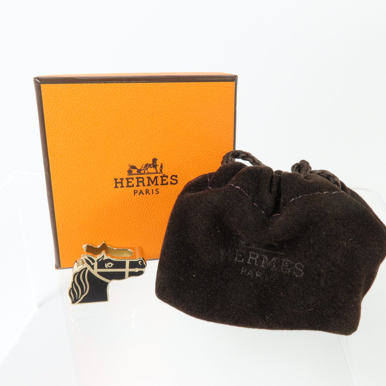 HERMES 金屬Quadrige Twilly Ring絲巾扣