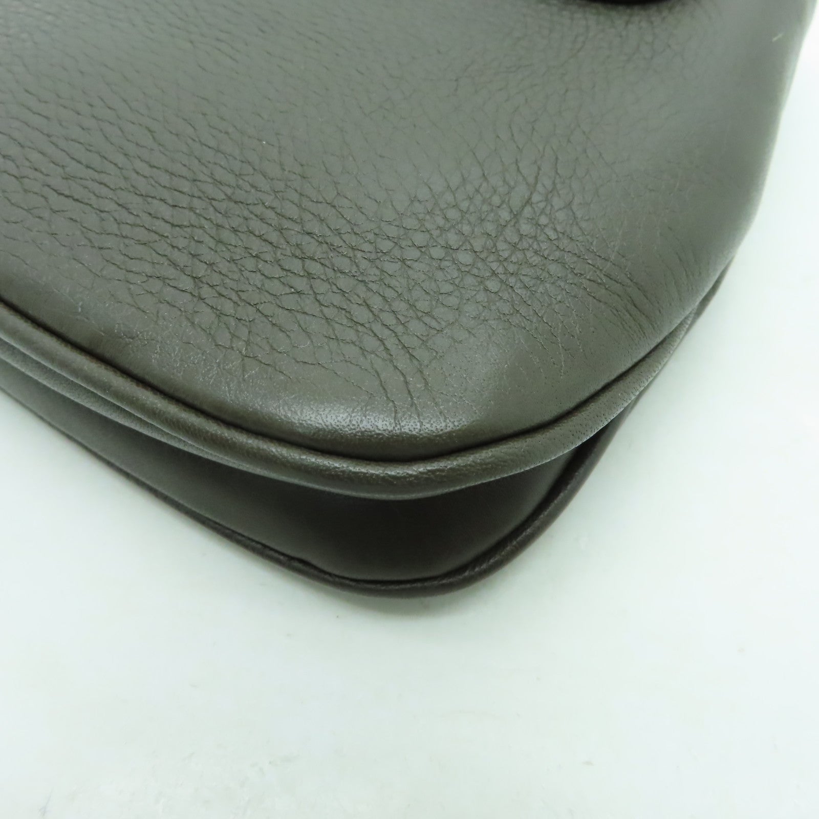 GUCCI 【激減優惠】牛皮皮革Chain Shoulder Bag金扣鏈帶肩背袋卡其色