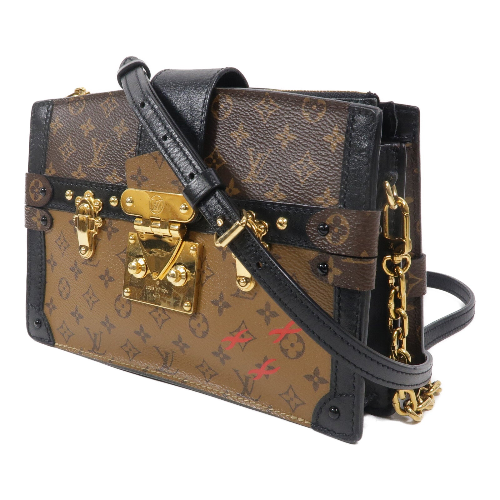 LOUIS VUITTON Monogram Reverse Trunk Clutch肩背袋