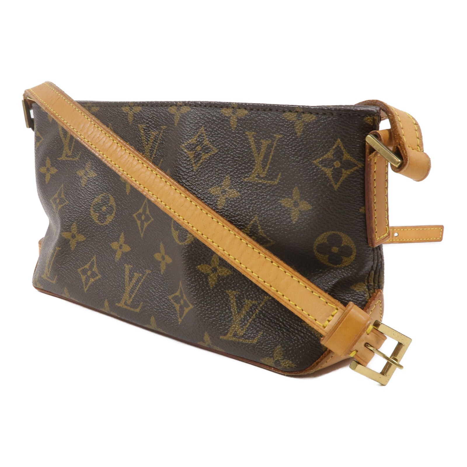 LOUIS VUITTON Monogram Trotteur肩背袋棕色