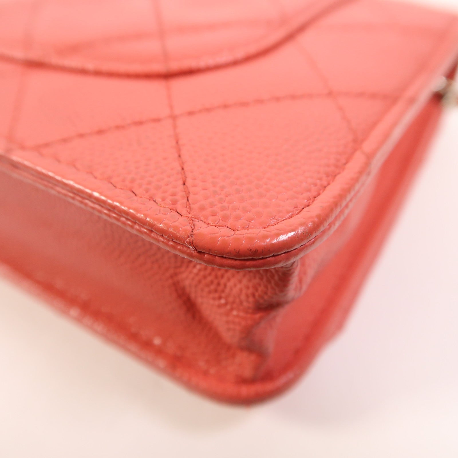 CHANEL 牛皮皮革WOC Wallet On Chain銀扣鏈帶肩背袋