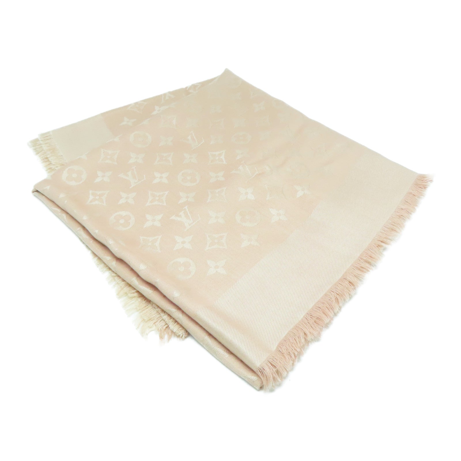 LOUIS VUITTON 【激減優惠】絲質/羊毛Scarf圍巾粉紅色