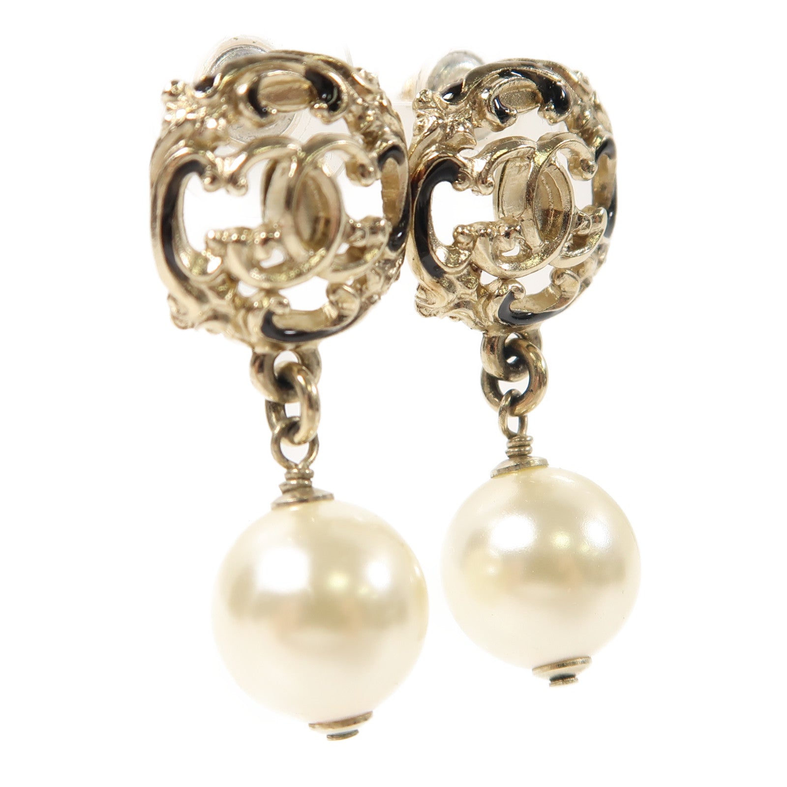 CHANEL 金屬Earrings耳環金色