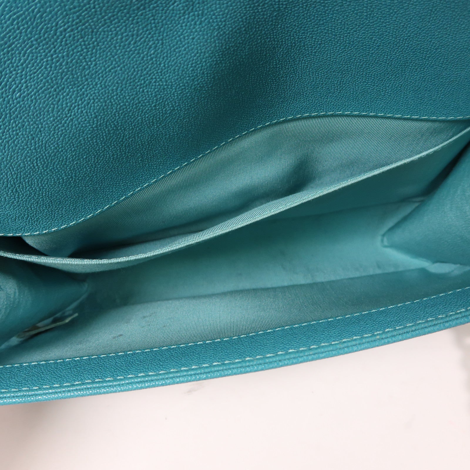 CHANEL CC GHW Boy 25 Chain Shoulder Bag Calfskin Leather Blue