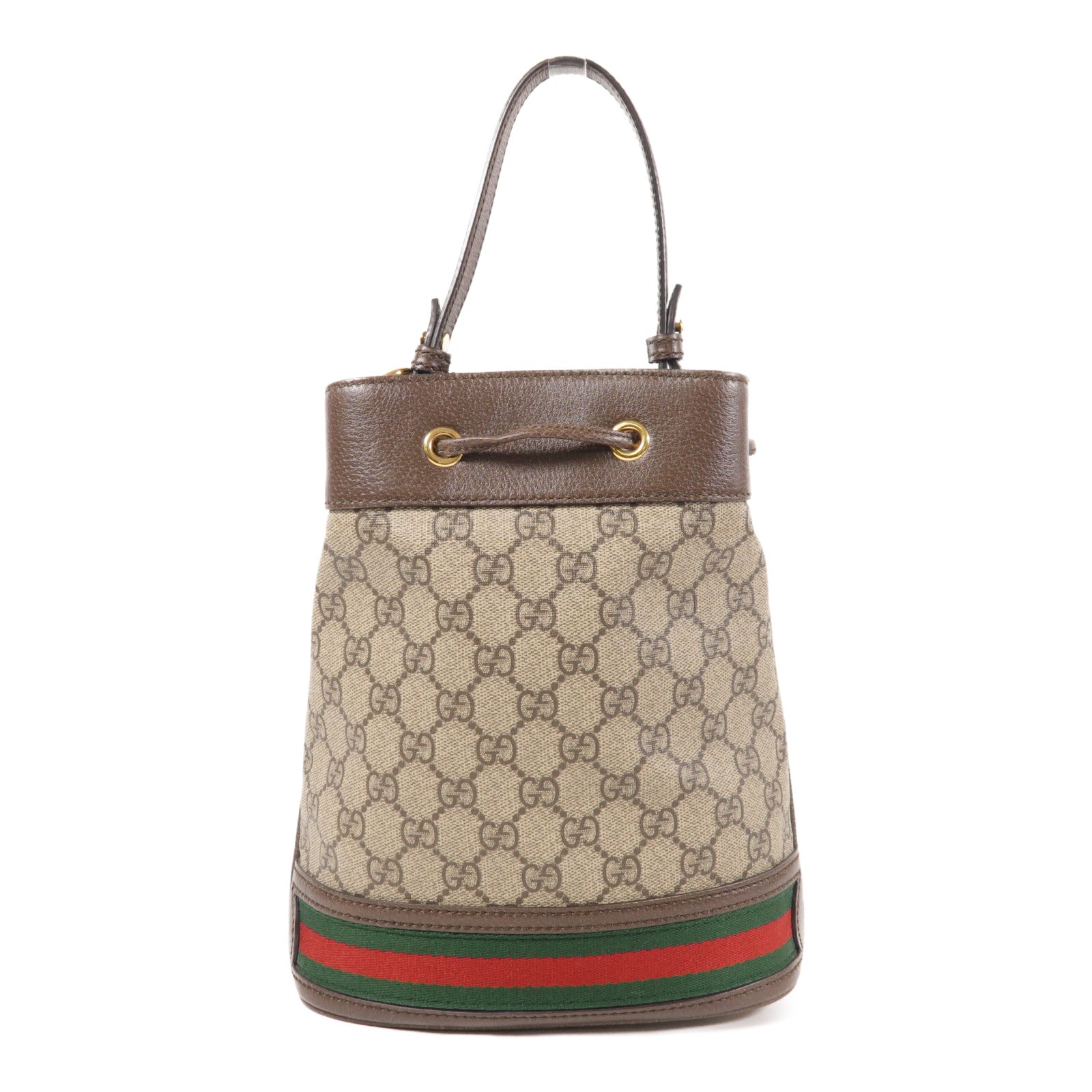 GUCCI 塗層帆布2 Way Shoulder金扣手挽肩背兩用袋