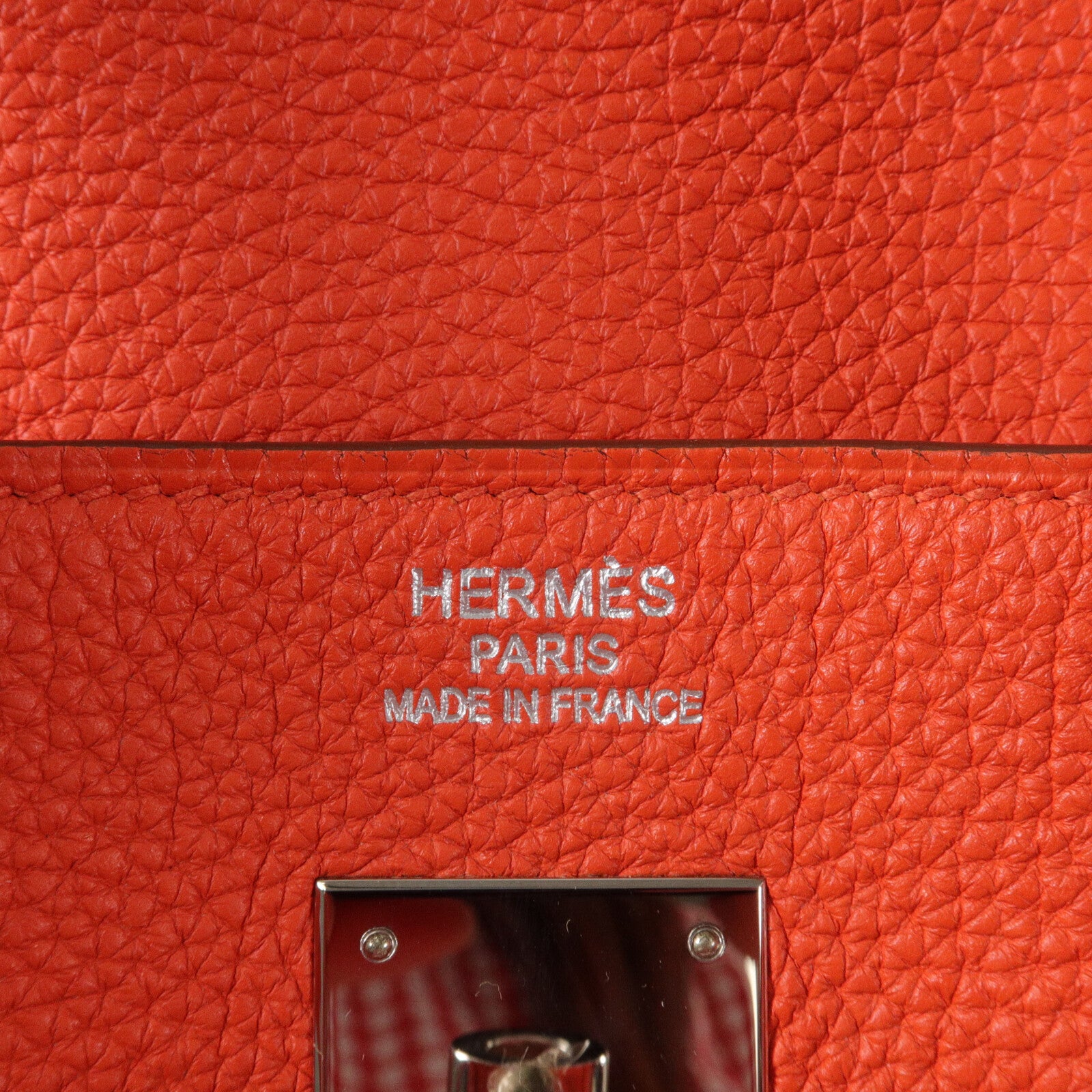 HERMES Togo皮革Birkin 40手挽袋Orange Poppy