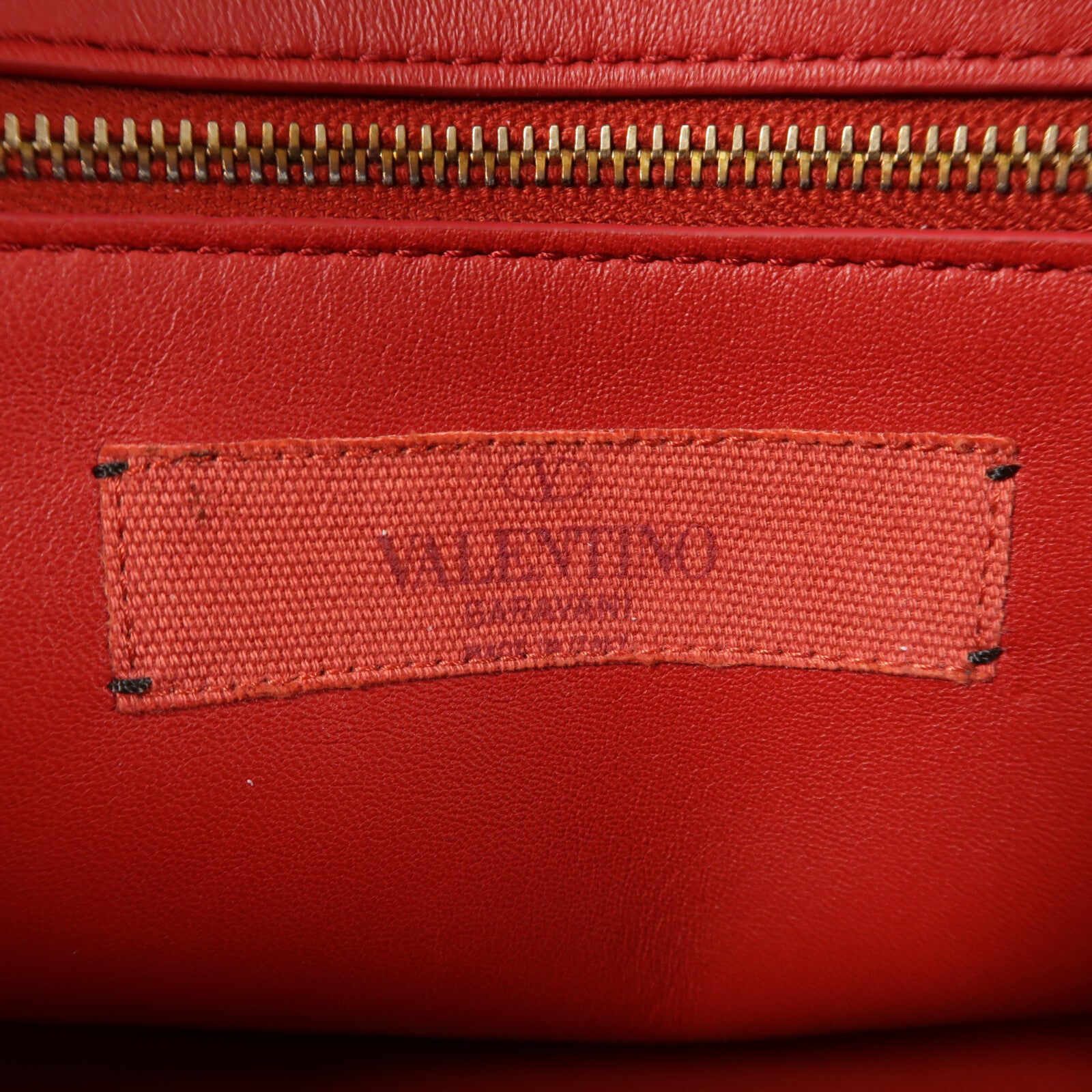 Valentino 牛皮皮革Boston Bag銀扣手挽肩背兩用袋