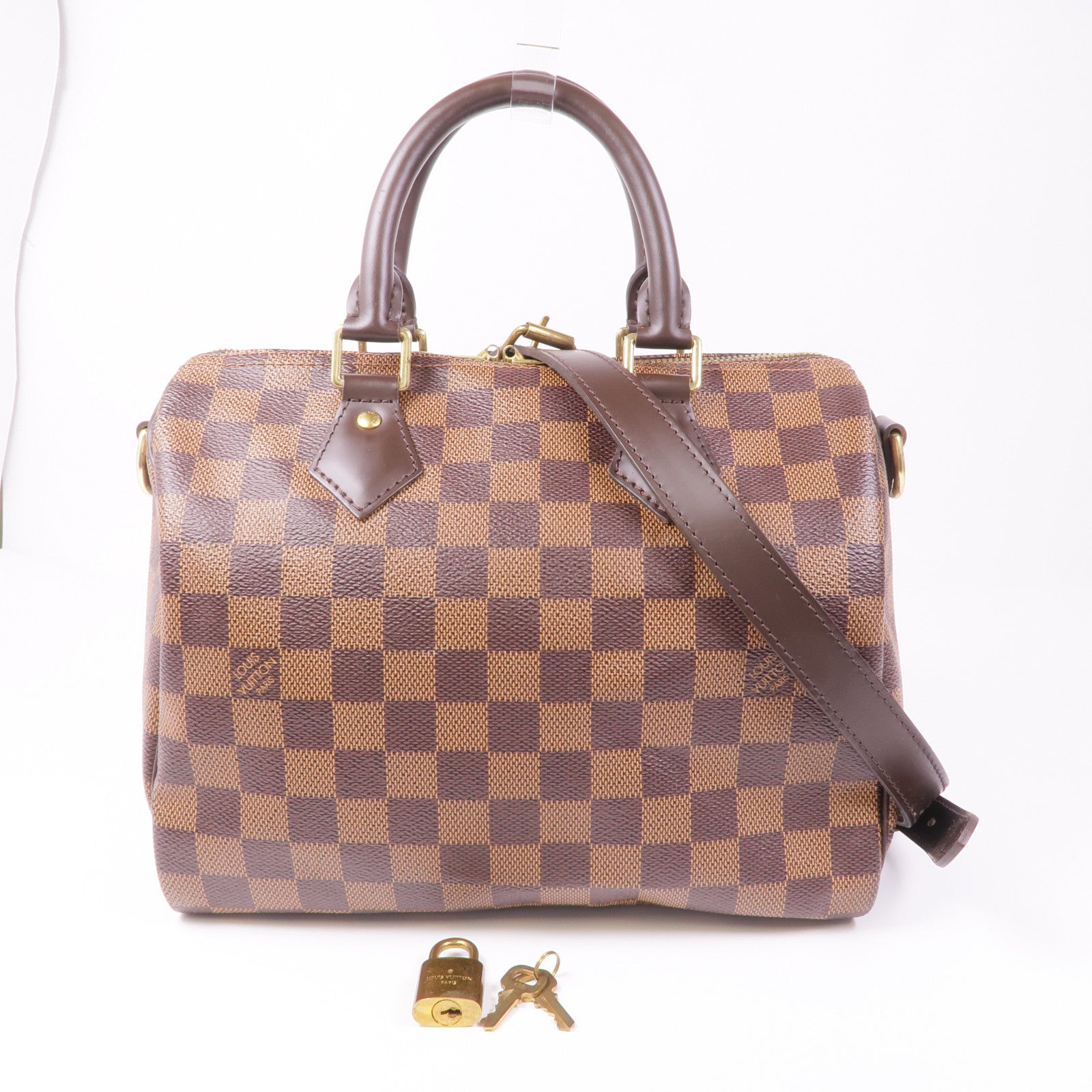 LOUIS VUITTON Damier Speedy Bandouliere 25手挽袋