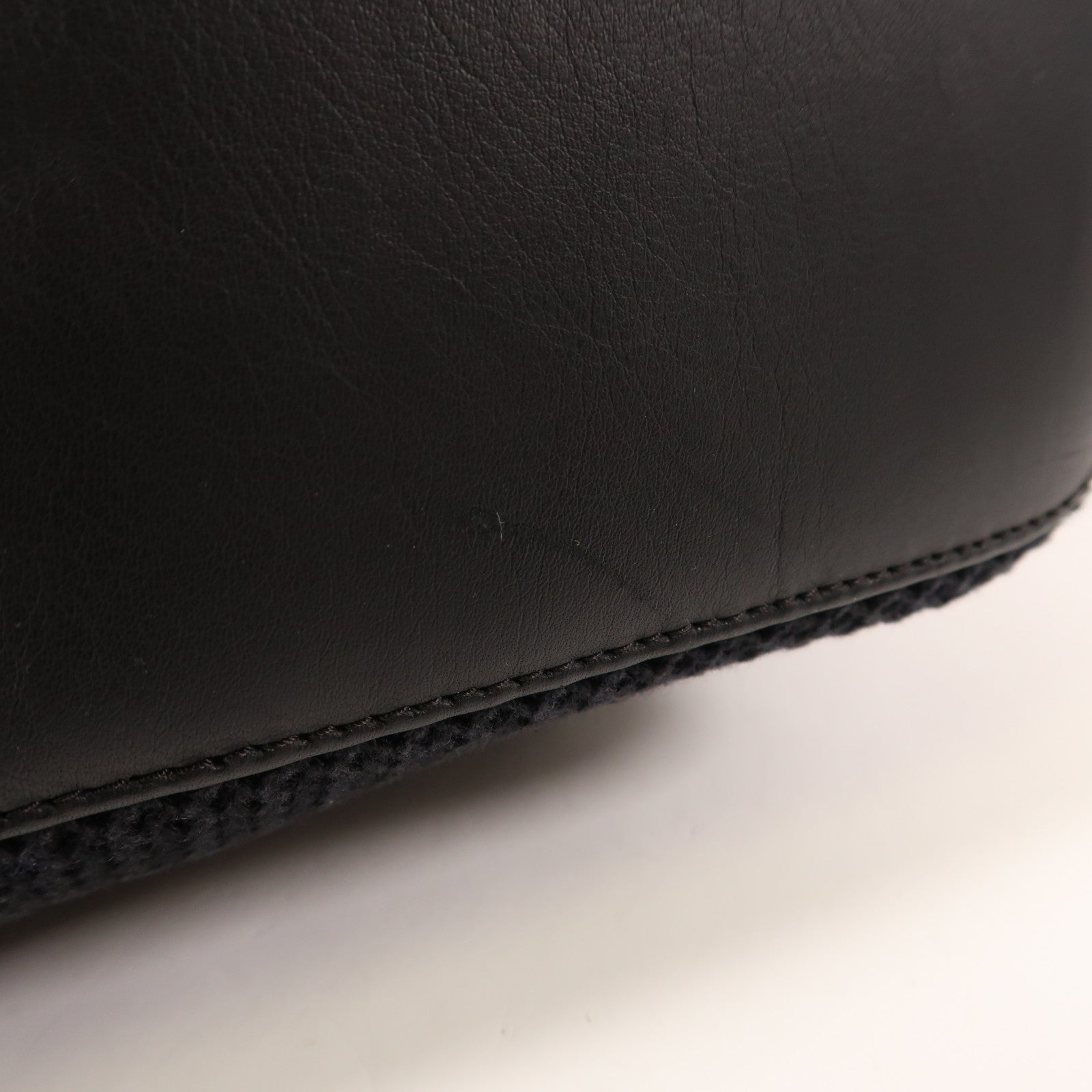 CHANEL 棉質Tote bag銀扣肩背袋
