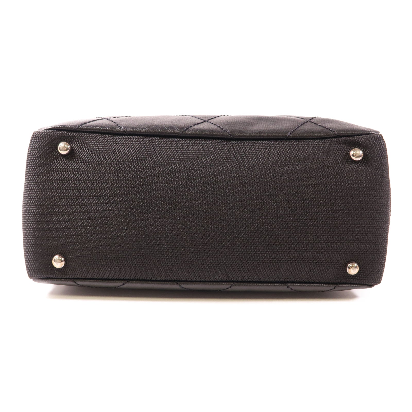 CHANEL 牛皮皮革Handbag銀扣手挽袋
