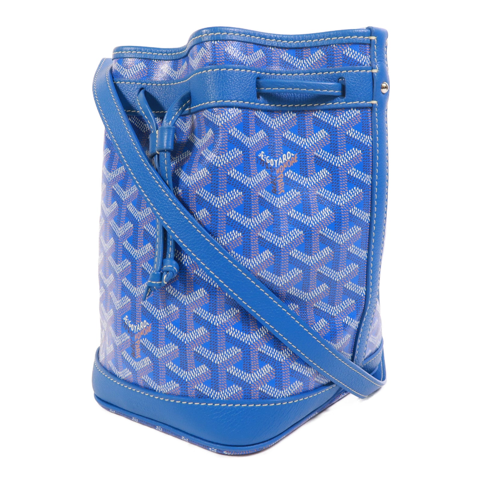GOYARD 塗層帆布Petit Flot Bucket銀扣肩背袋