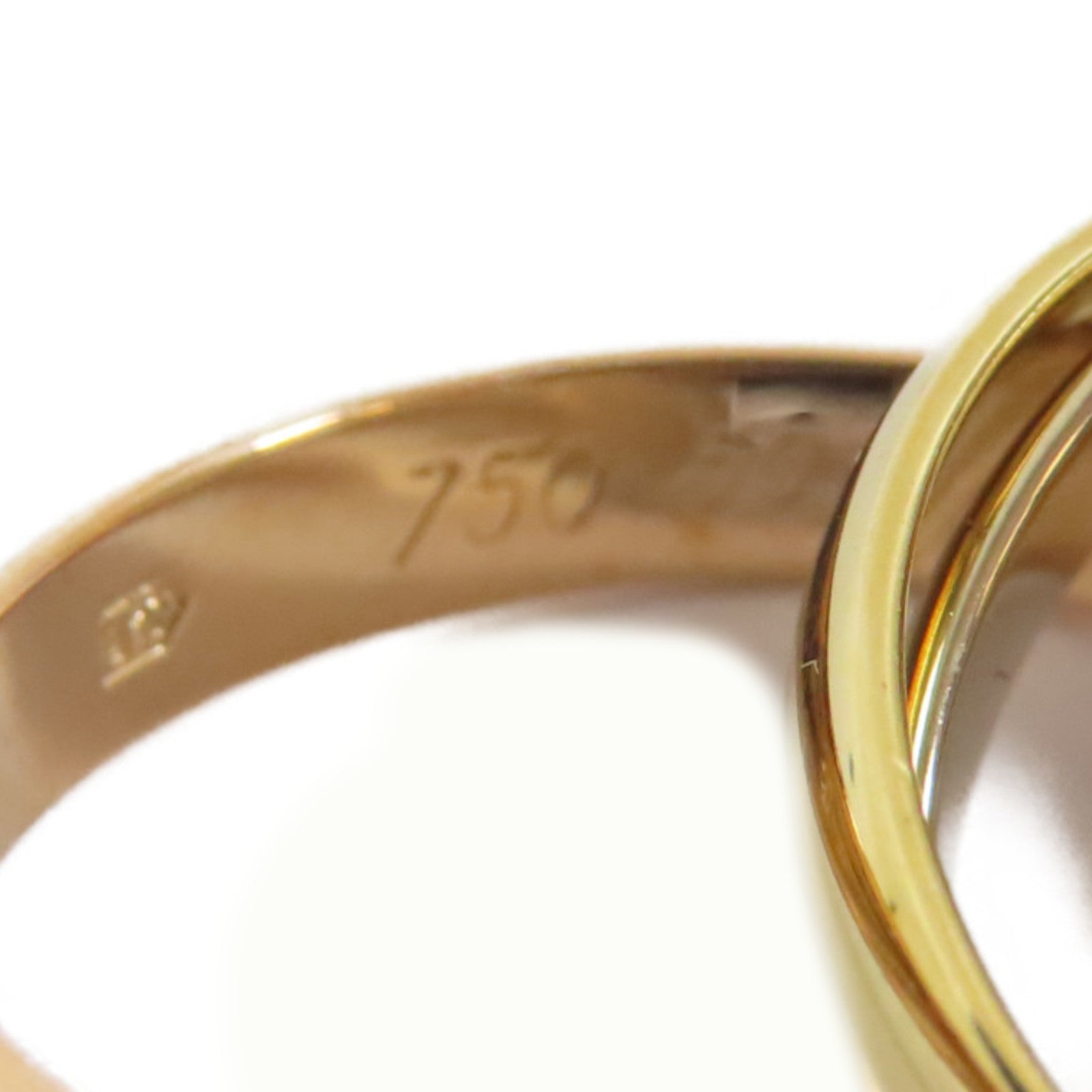 CARTIER 18K黃金/白金/玫瑰金Les Must De Trinity戒指Cartier#50/US#5.25