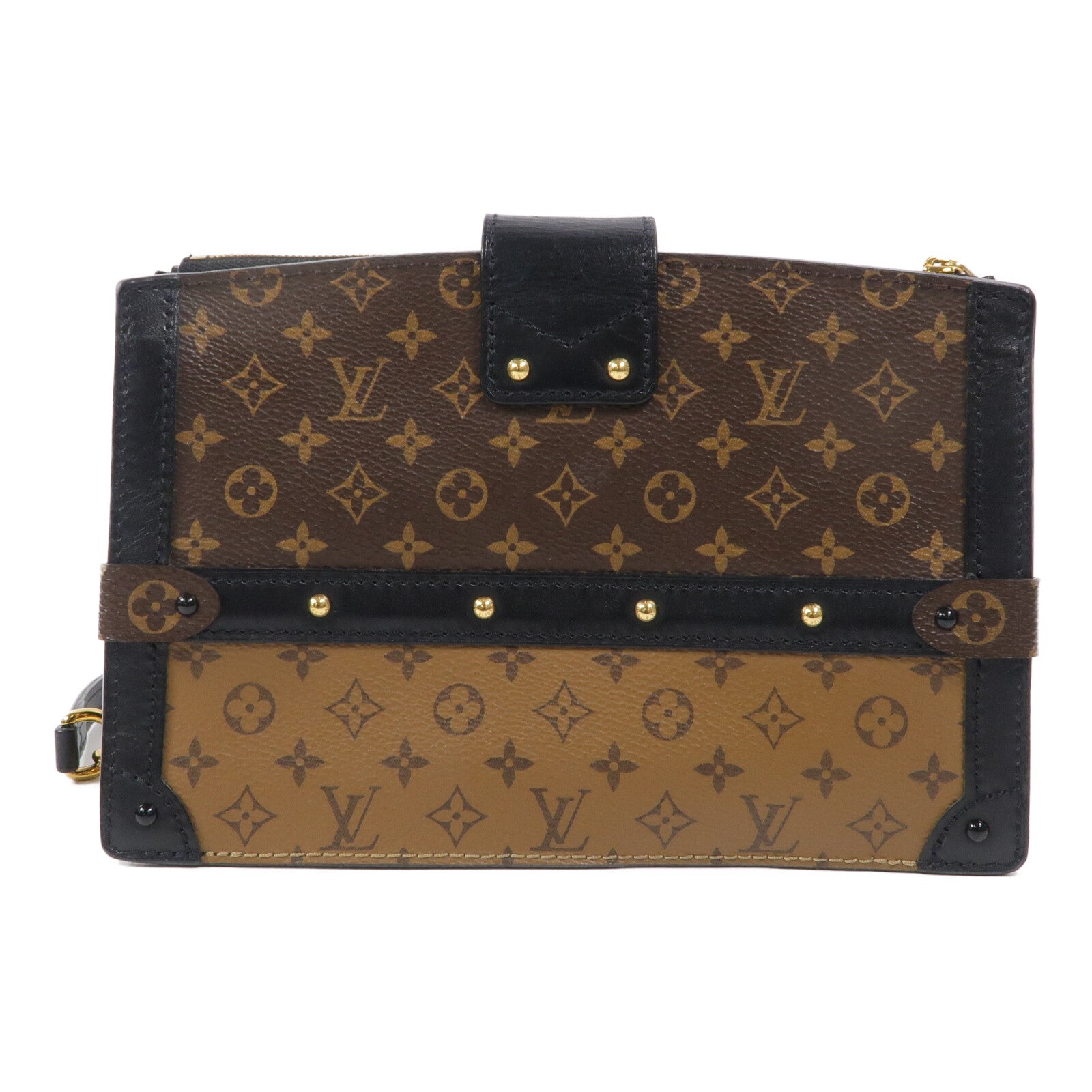 LOUIS VUITTON Monogram Reverse Trunk Clutch肩背袋