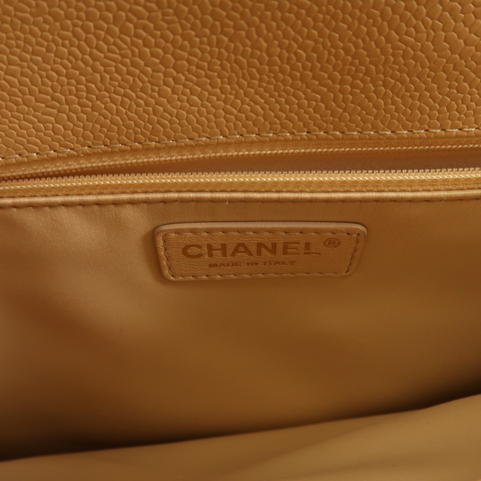 CHANEL 牛皮皮革Grand Shopping Tote金扣鏈帶肩背袋