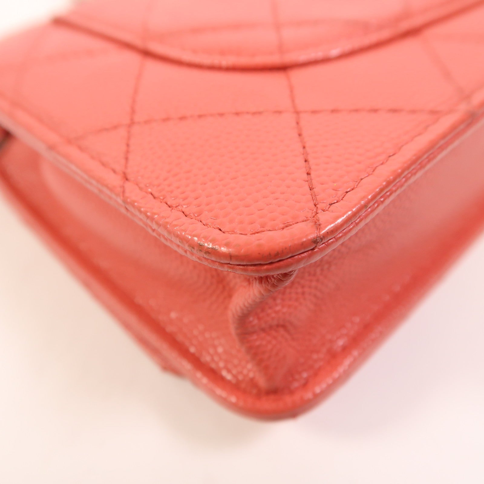 CHANEL 牛皮皮革WOC Wallet On Chain銀扣鏈帶肩背袋