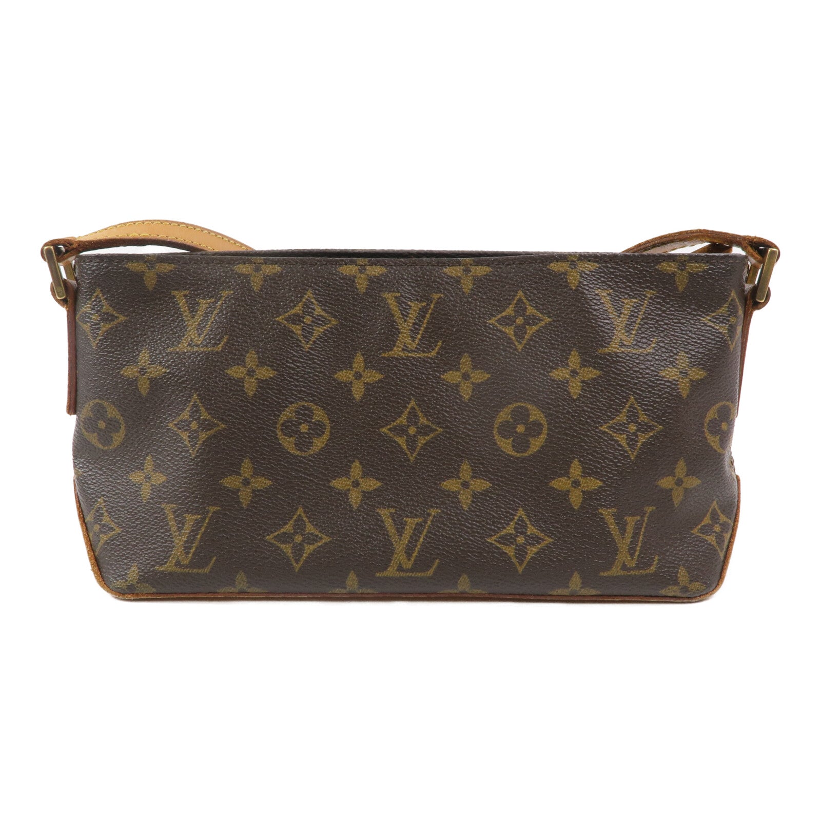 LOUIS VUITTON Monogram Trotteur肩背袋棕色