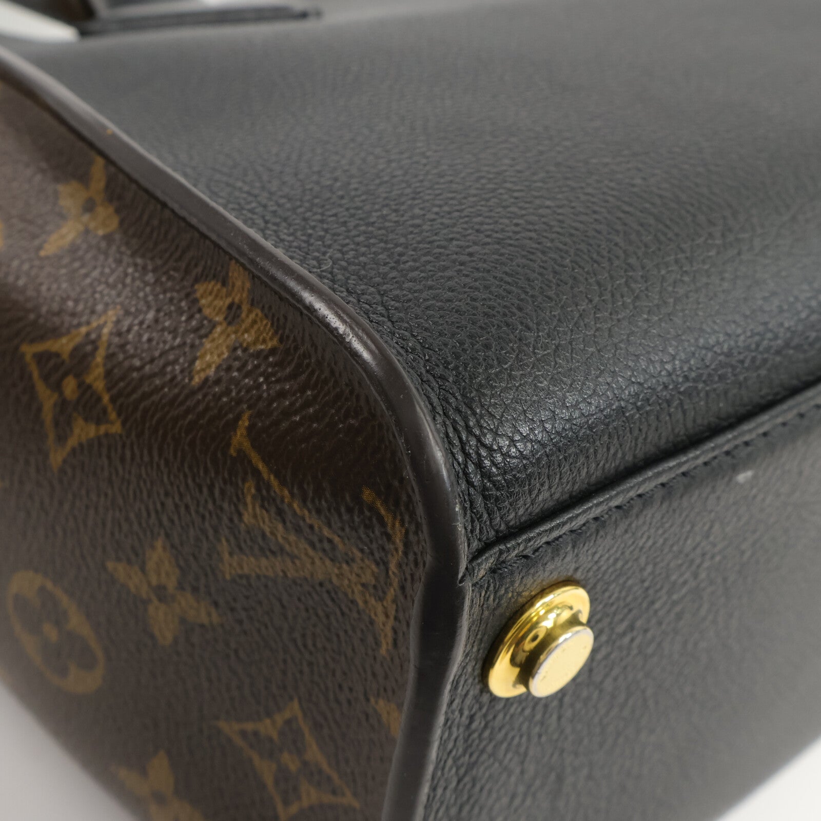 LOUIS VUITTON Monogram/牛皮皮革On My Side MM手挽肩背兩用袋