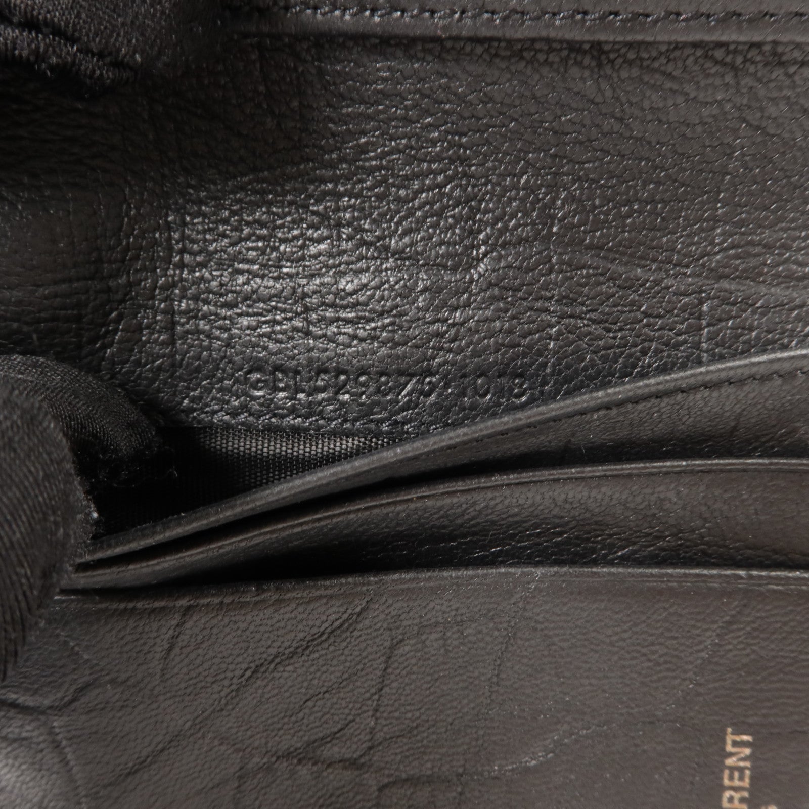 SAINT LAURENT 牛皮皮革Cassandre Crocodile-Embossed Wallet錢包