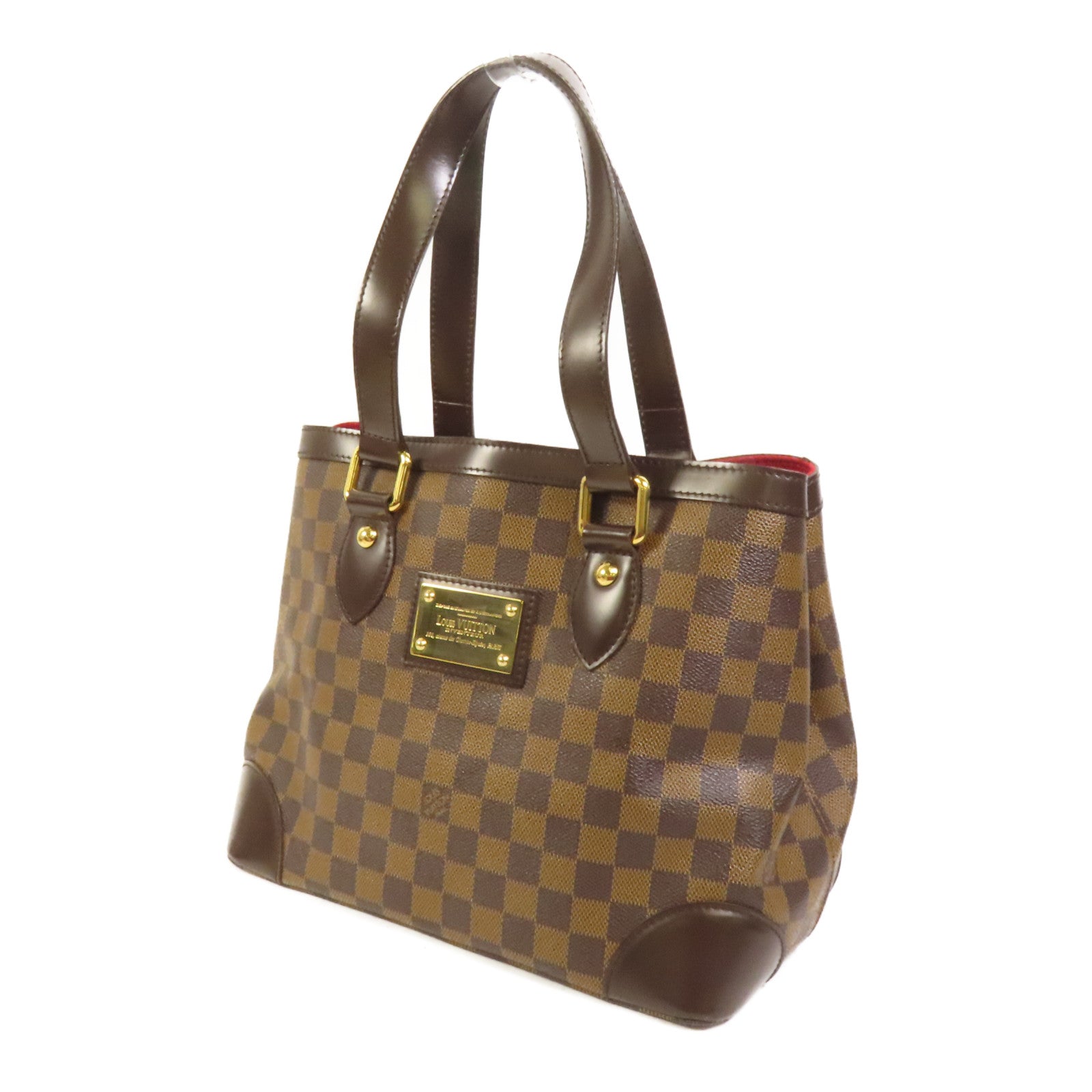 LOUIS VUITTON Damier Hampstead PM金扣手挽袋