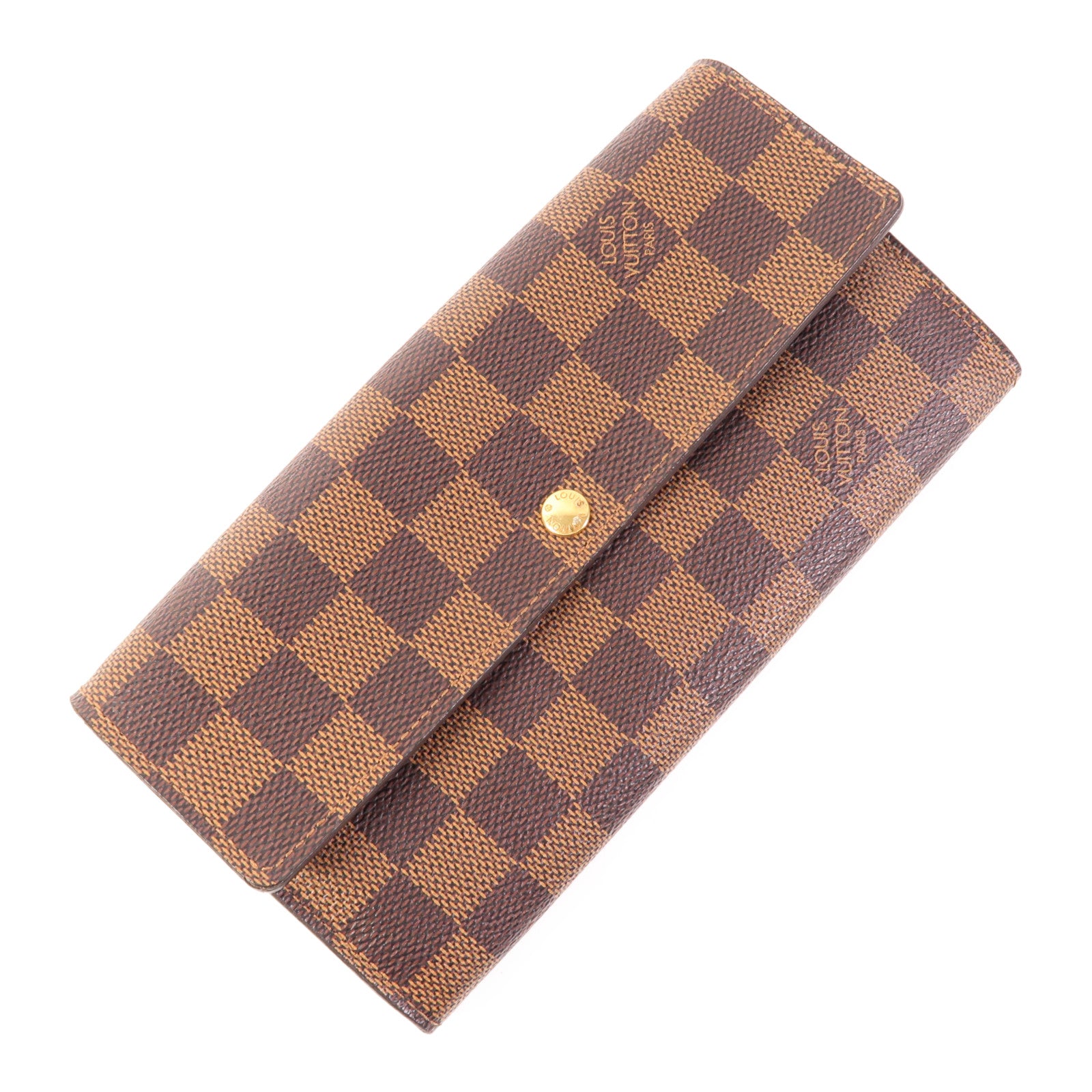LOUIS VUITTON Damier Long Wallet金扣長錢包