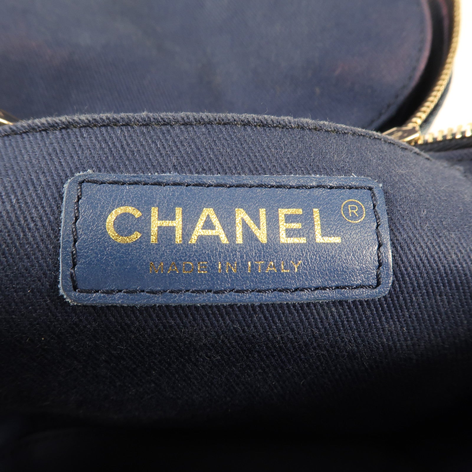 CHANEL 牛仔布Vanity Bag金扣手挽肩背兩用袋