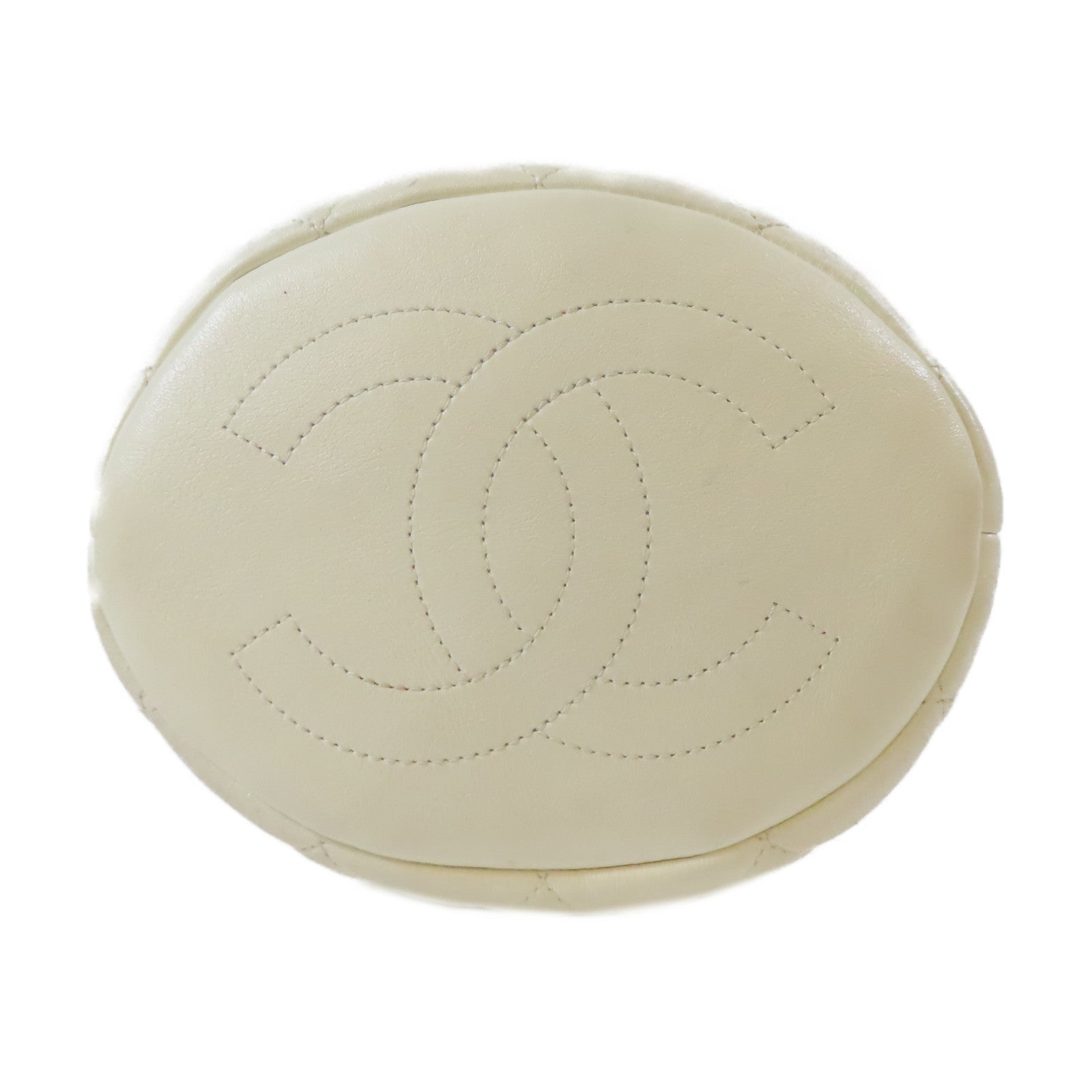 CHANEL 【激減優惠】菱格牛皮皮革Shoulder Bag金扣手挽肩背兩用袋白色