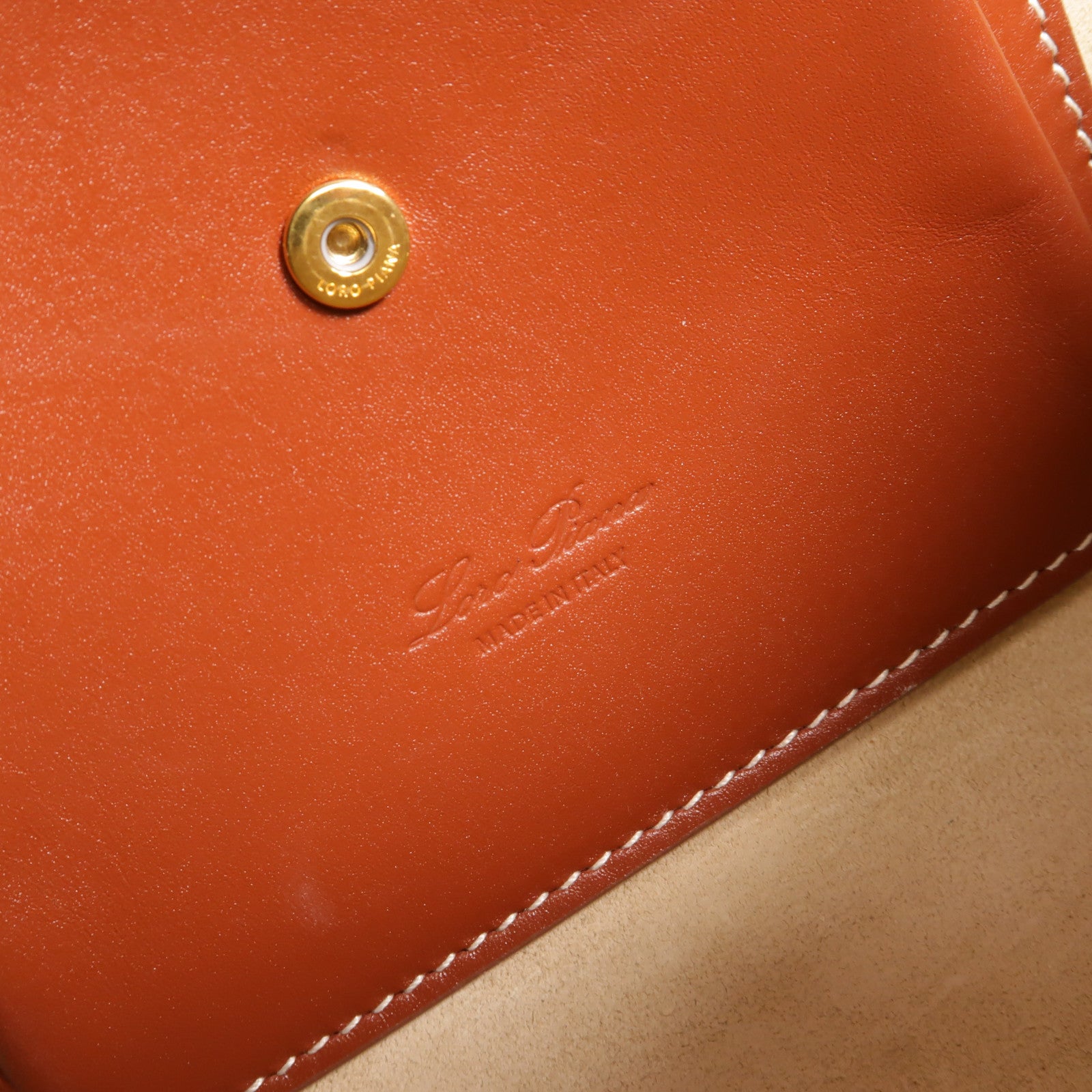 Loro Piana 牛皮皮革Extra Bag L27金扣手挽肩背兩用袋