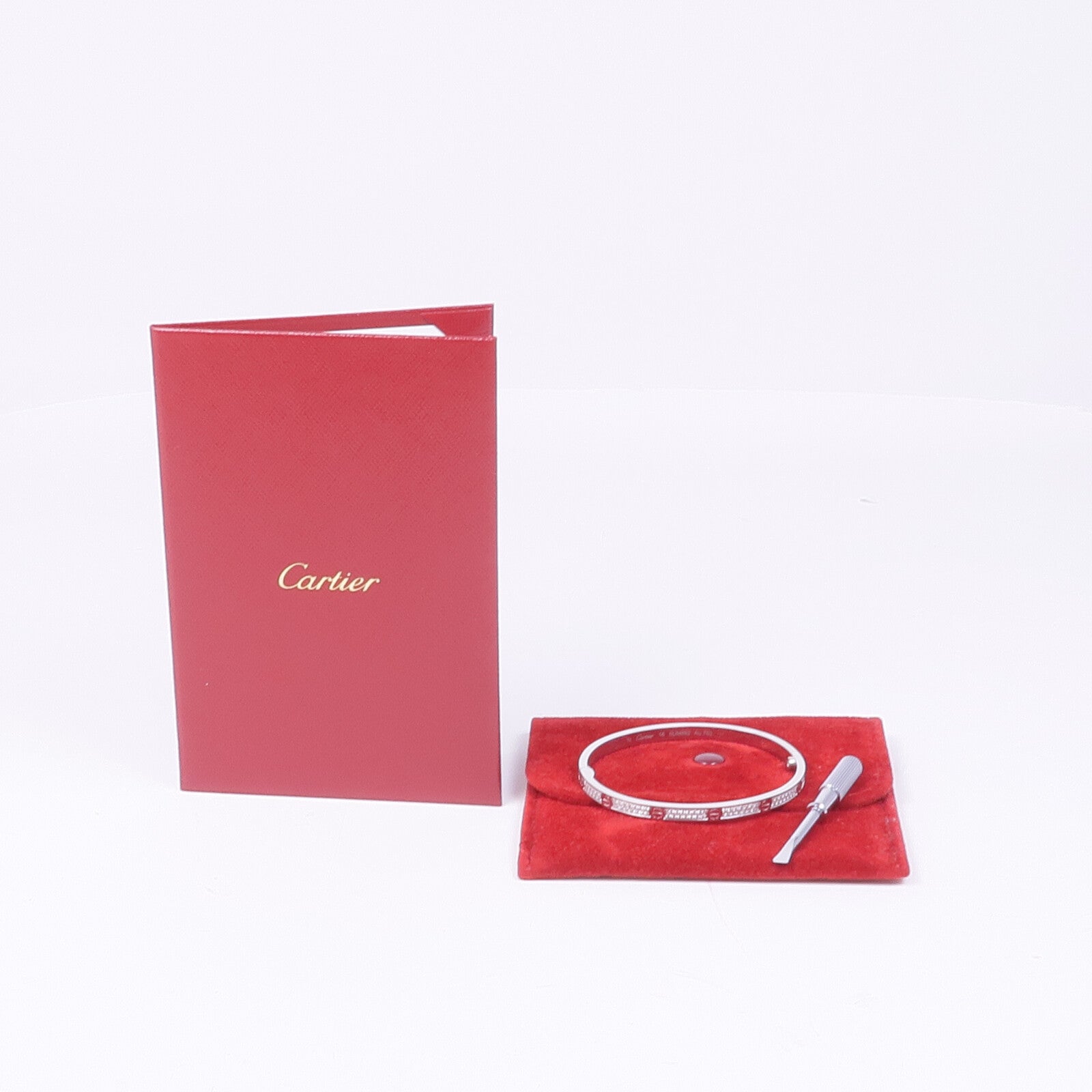 CARTIER 18K白金Love Bracelet Small Model Full Diamonds鑽石手鐲Cartier#16