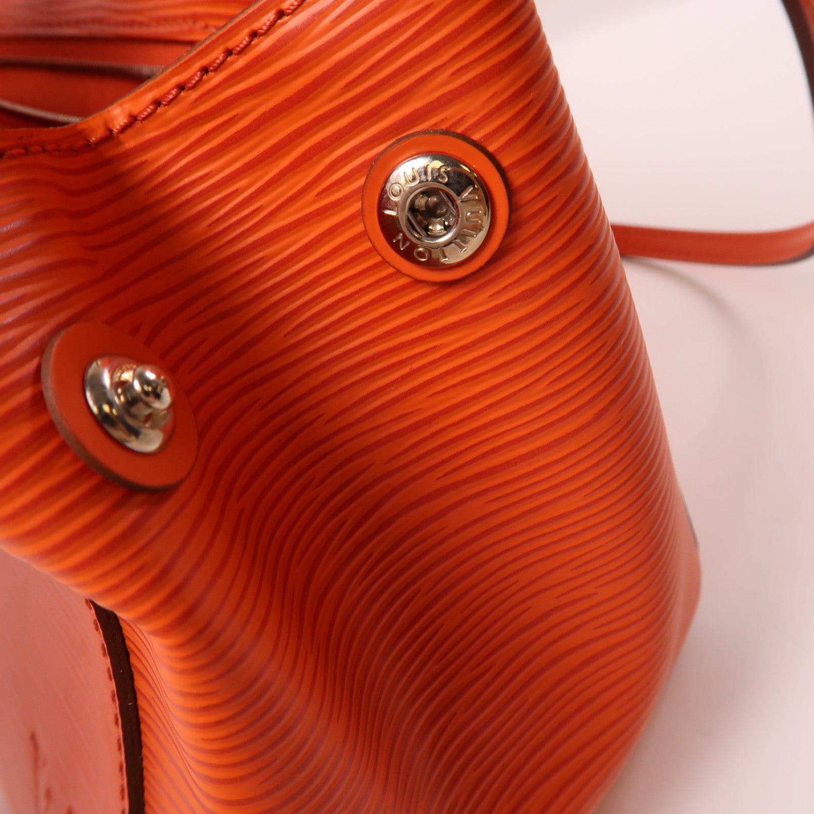 LOUIS VUITTON Epi Marly BB銀扣手挽肩背兩用袋橙色