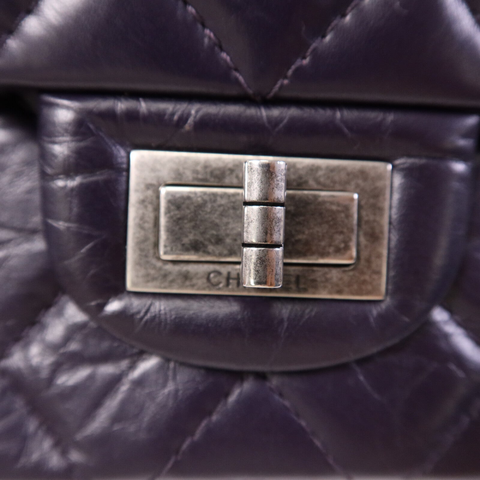 CHANEL 羊皮皮革Chanel 2.55 Large銀扣鏈帶肩背袋