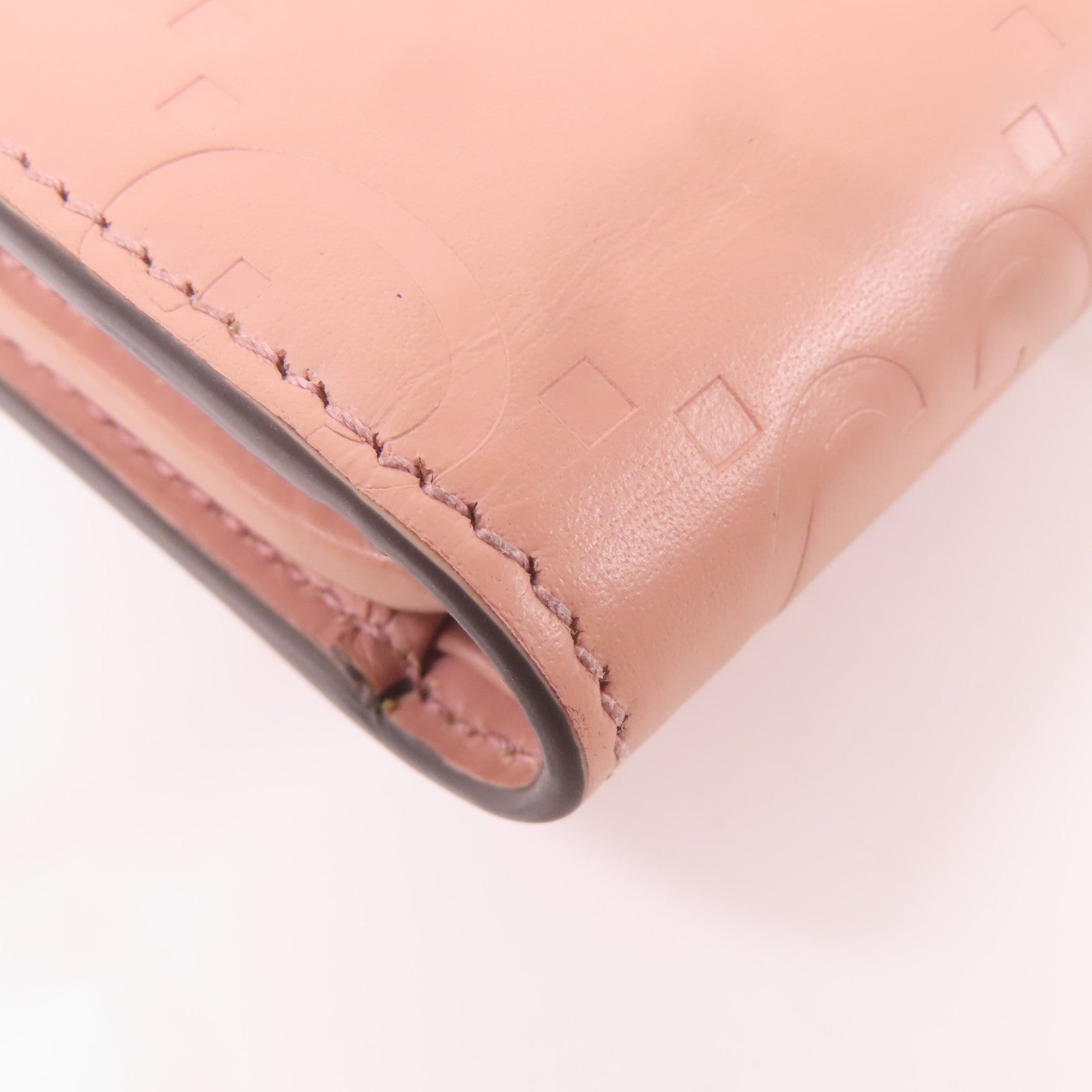 GUCCI 牛皮皮革Pocketbook金扣錢包粉紅色