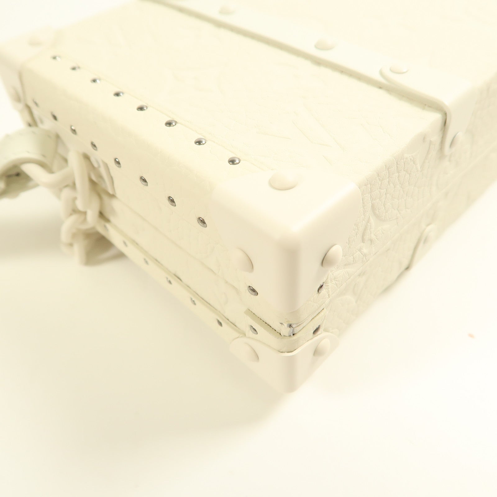 LOUIS VUITTON LV Trunk 2Way Shoulder Hand Bag Monogram M20153 White