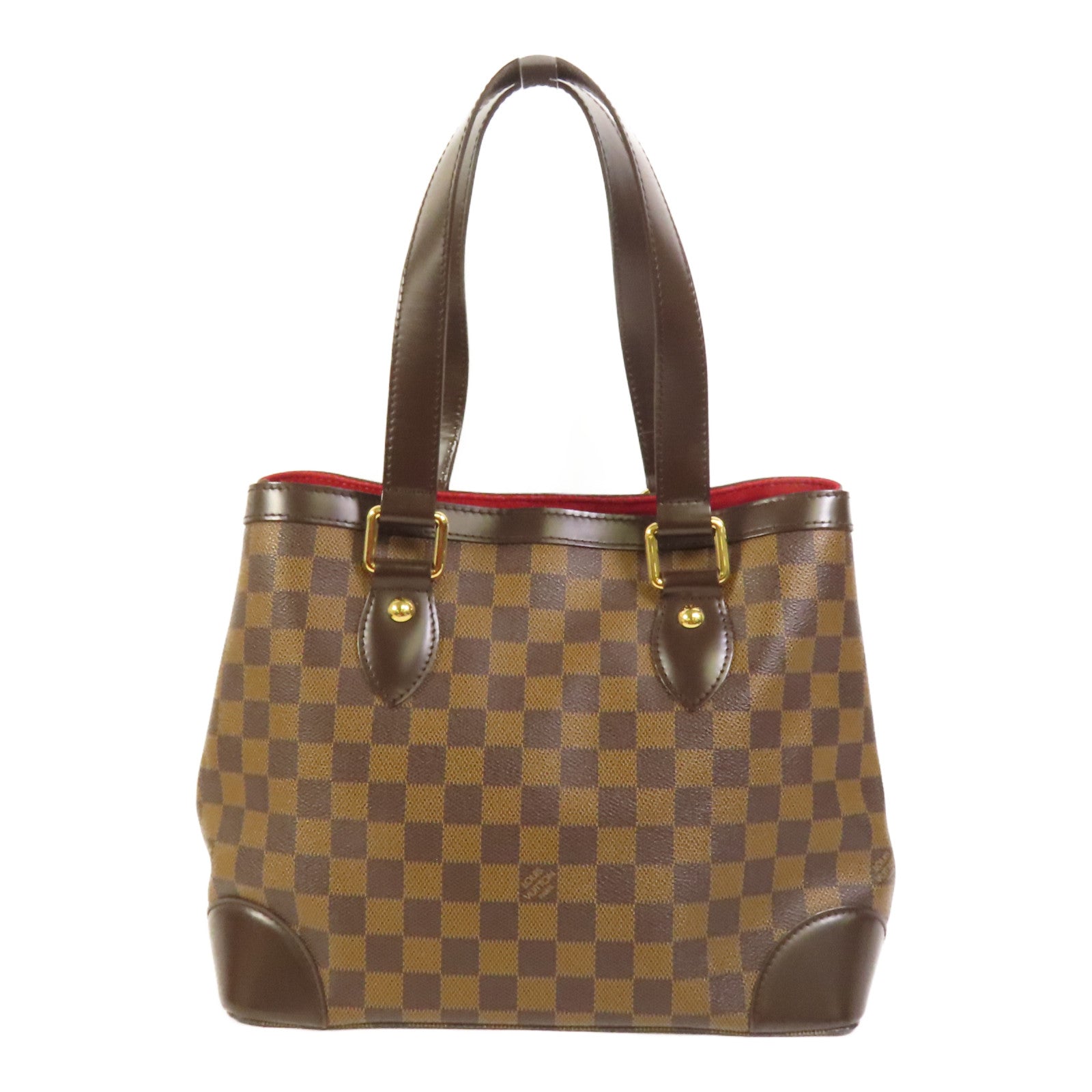 LOUIS VUITTON Damier Hampstead PM金扣手挽袋