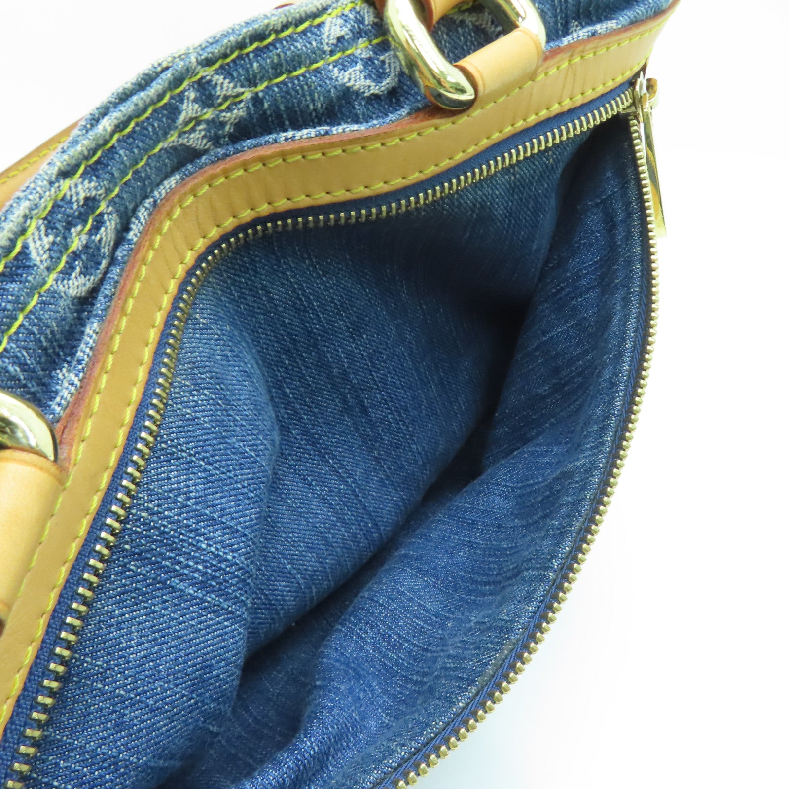 LOUIS VUITTON Monogram DenimFlat Shopper Tote金扣手挽袋蓝色