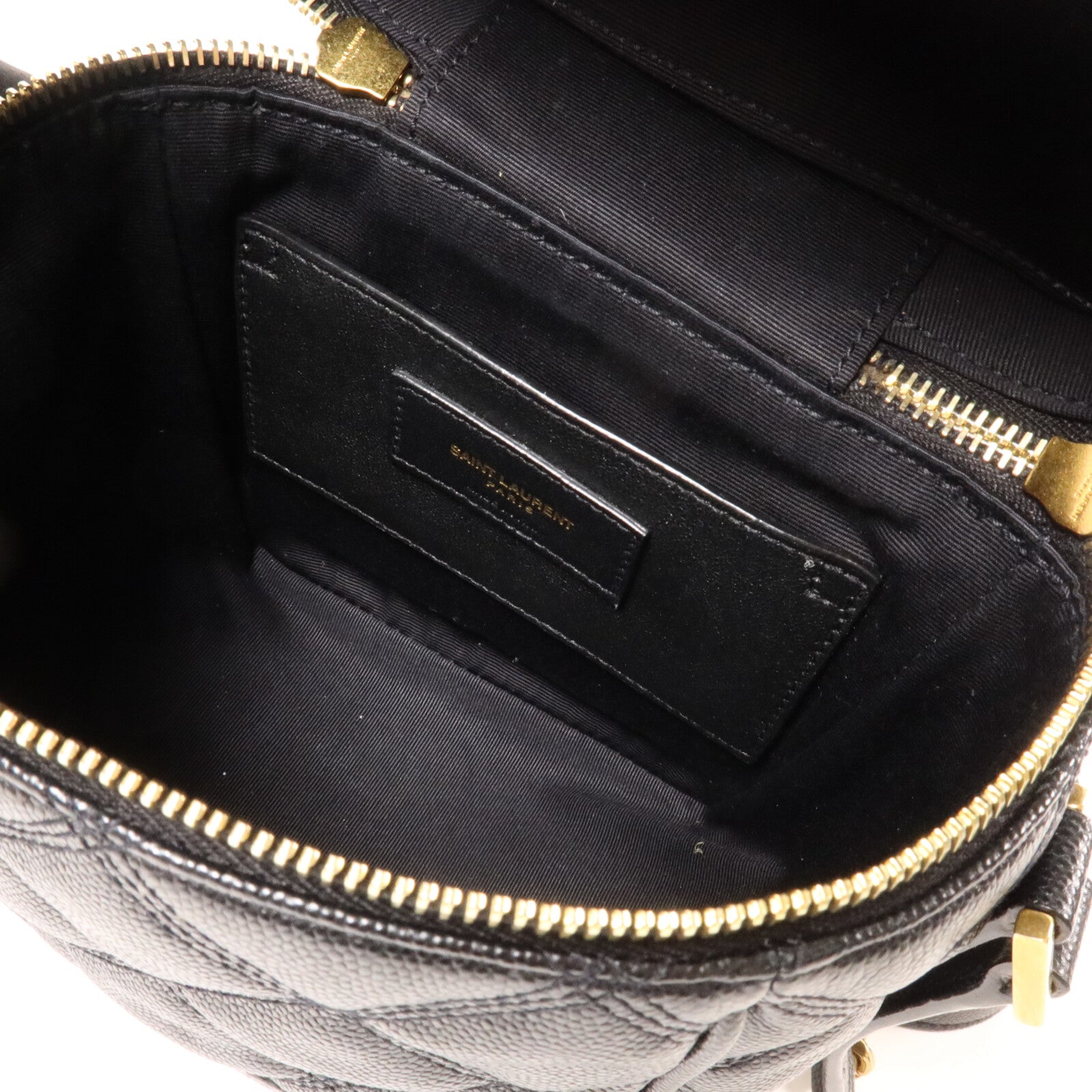 SAINT LAURENT 牛皮皮革Grain De Poudre Vanity Case鏈帶肩背袋