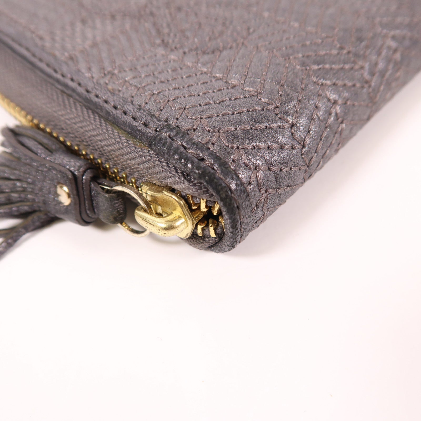 ANYA HINDMARCH 皮革Wallet金扣錢包