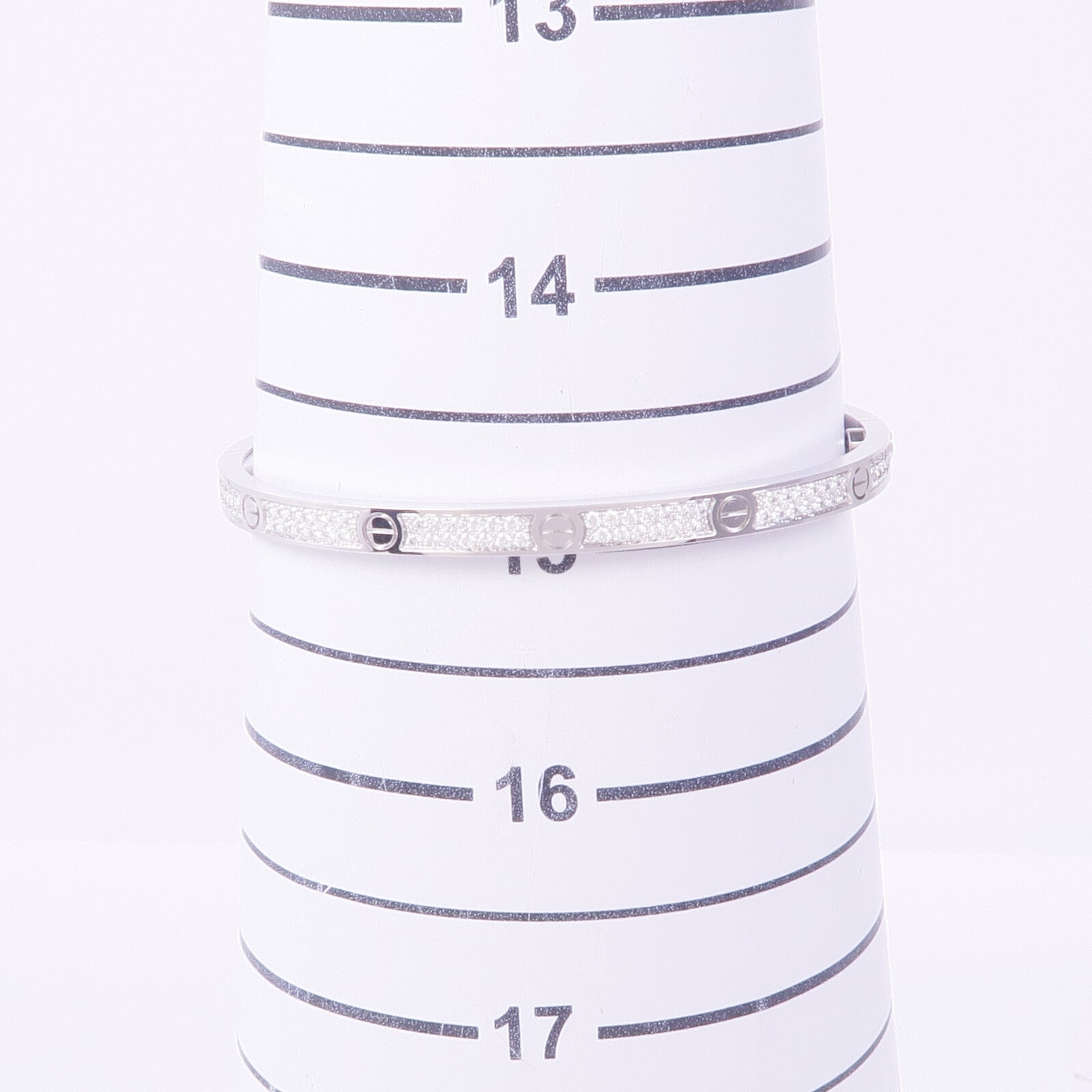 CARTIER 18K白金Love Bracelet Small Model Full Diamonds鑽石手鐲Cartier#16