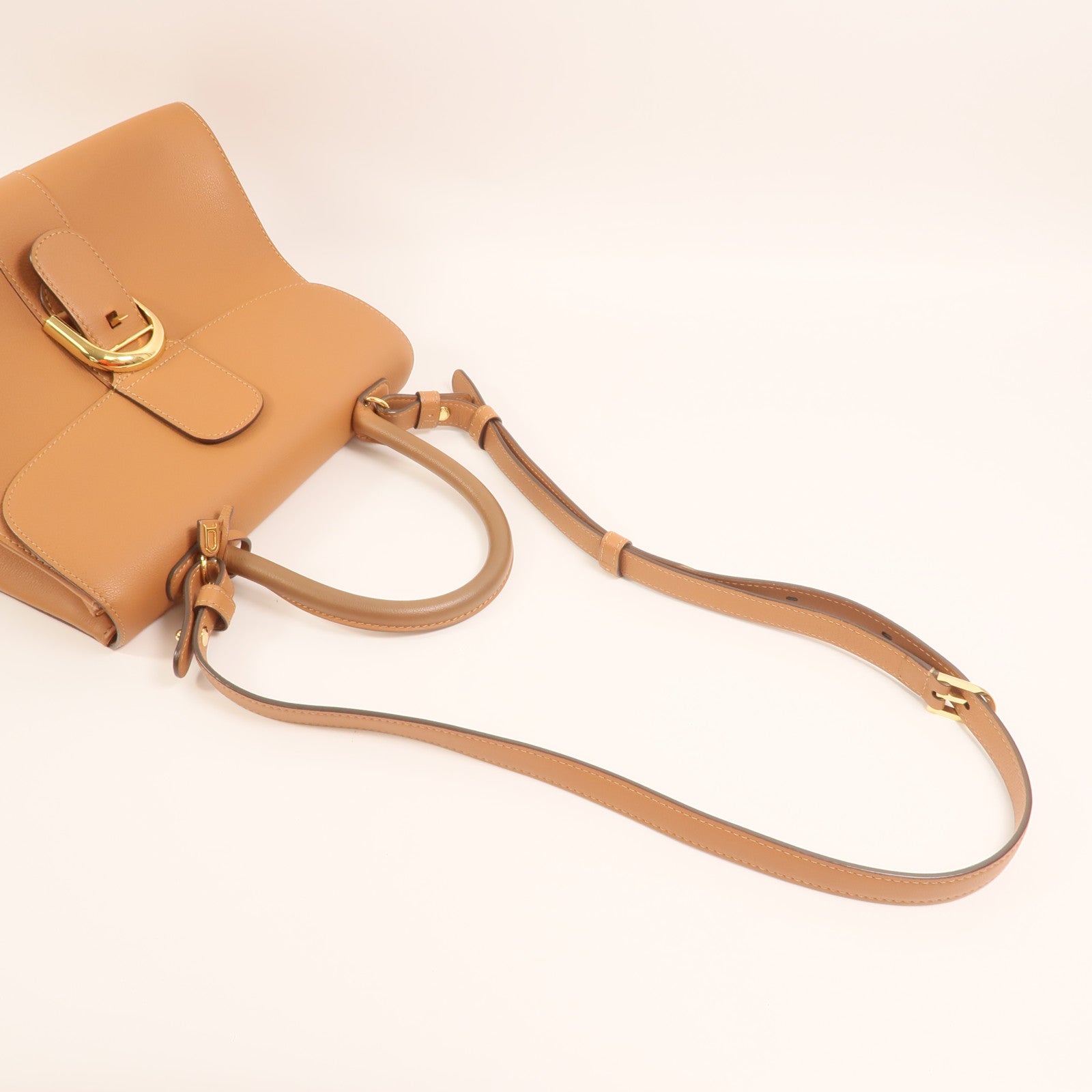 Delvaux 【激減優惠】牛皮皮革Brillant MM金扣手挽肩背兩用袋