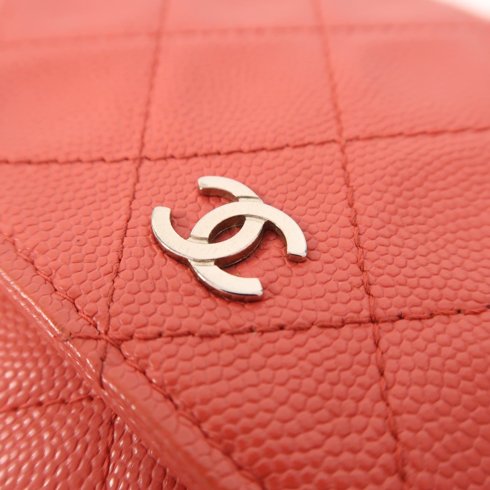 CHANEL 牛皮皮革WOC Wallet On Chain銀扣鏈帶肩背袋
